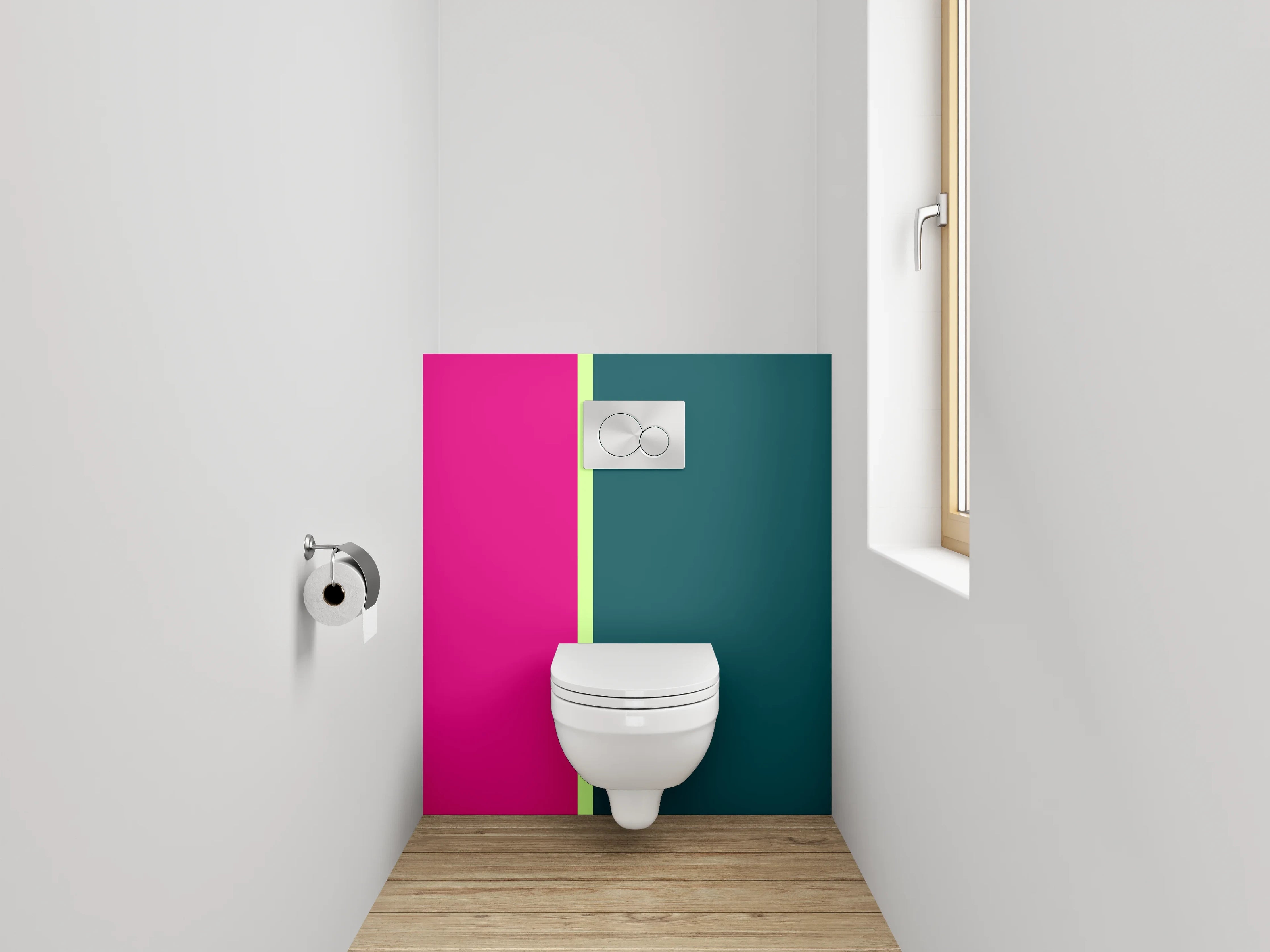 WC-Rückwand - Bunte Farbblock-Abstract