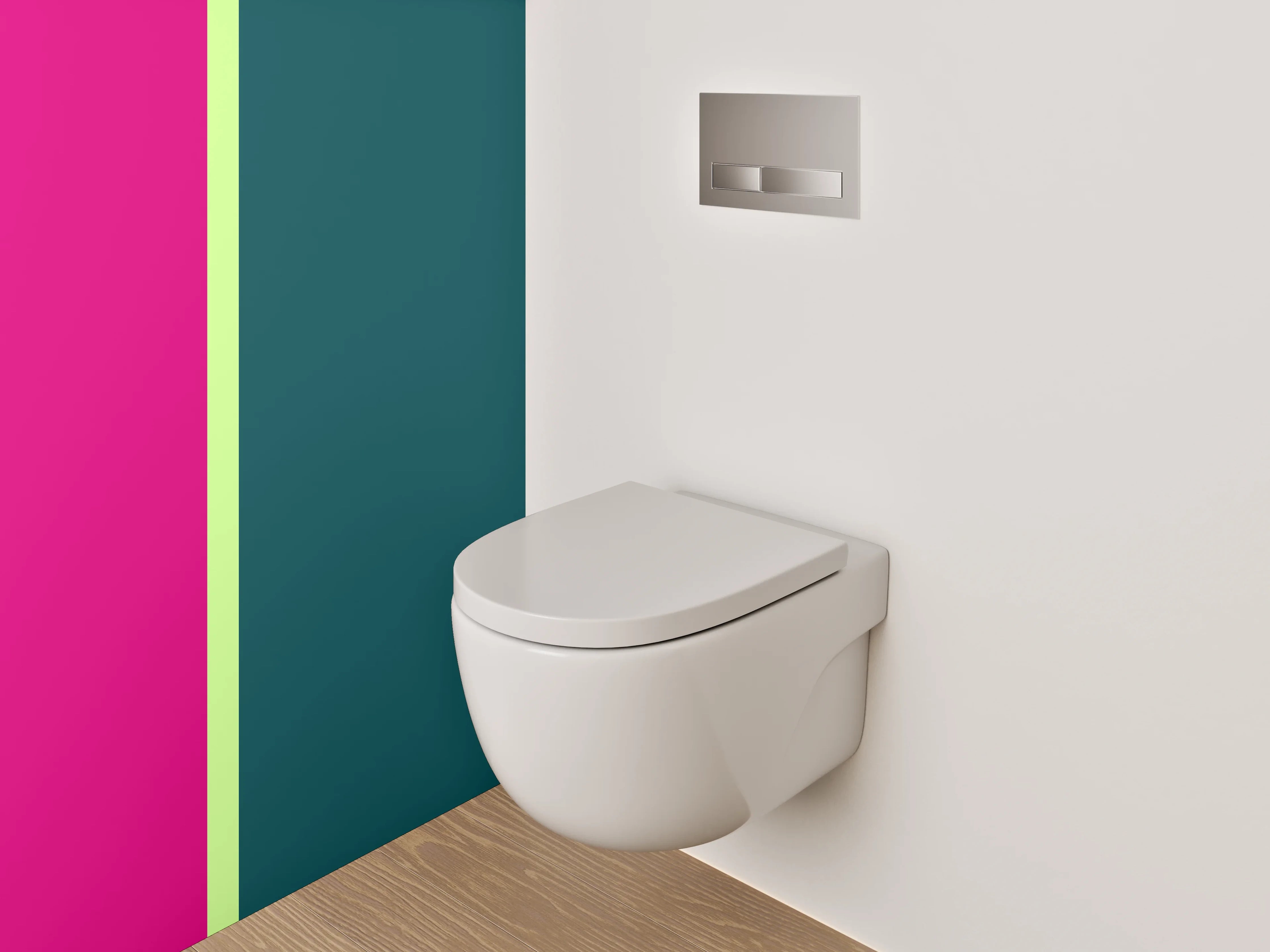 WC-Rückwand - Bunte Farbblock-Abstract