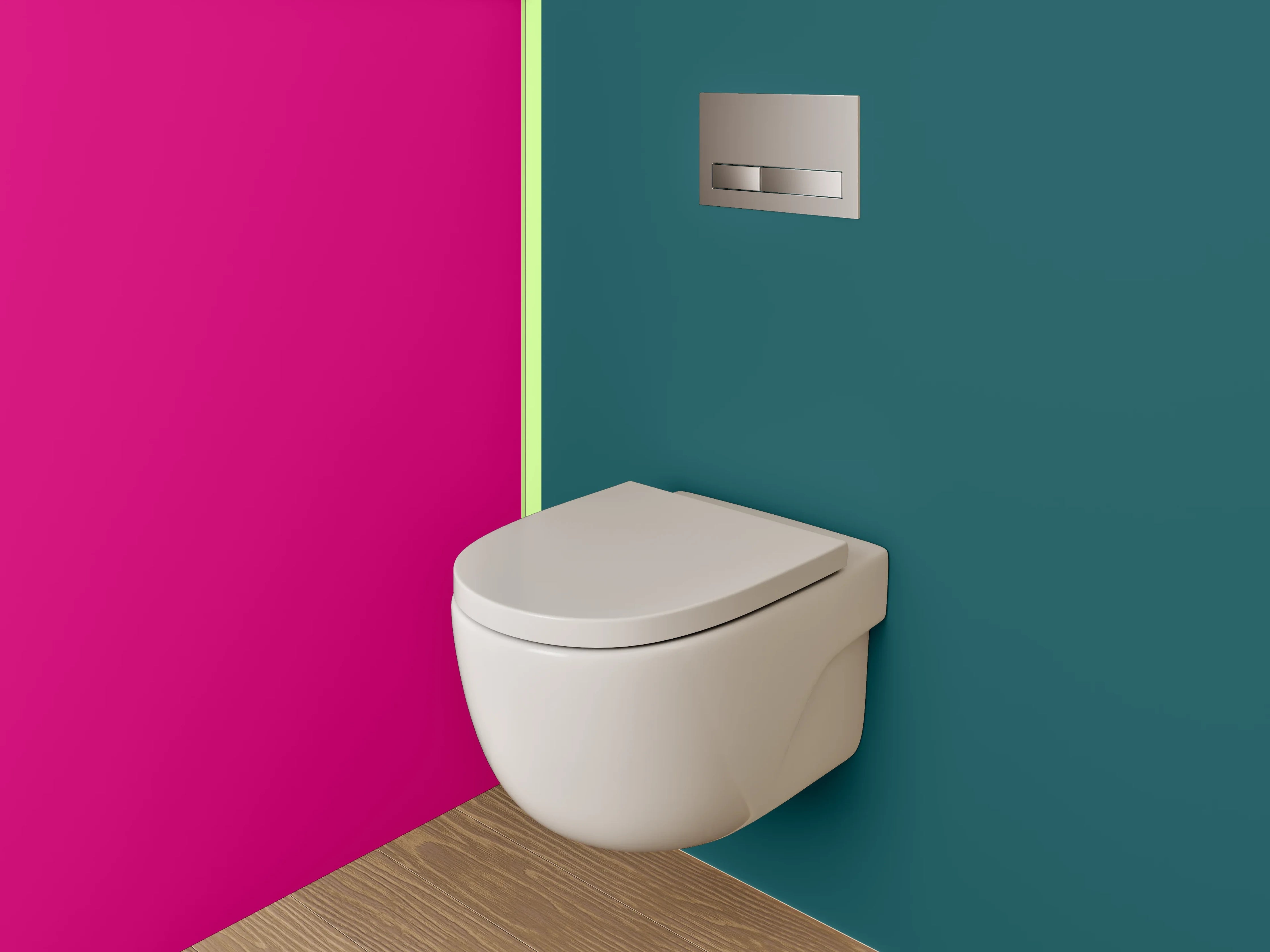 WC-Rückwand - Bunte Farbblock-Abstract