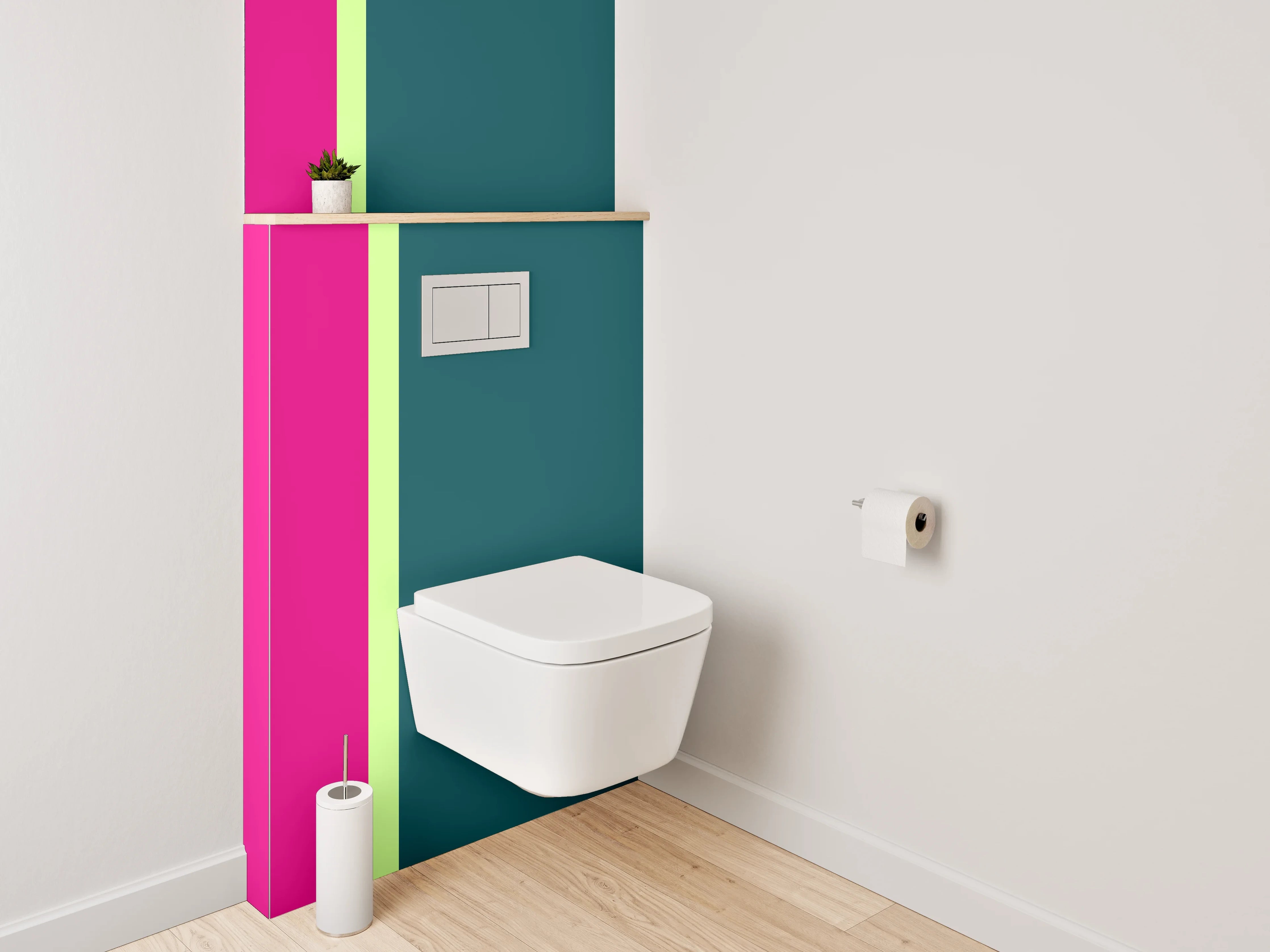 WC-Rückwand - Bunte Farbblock-Abstract