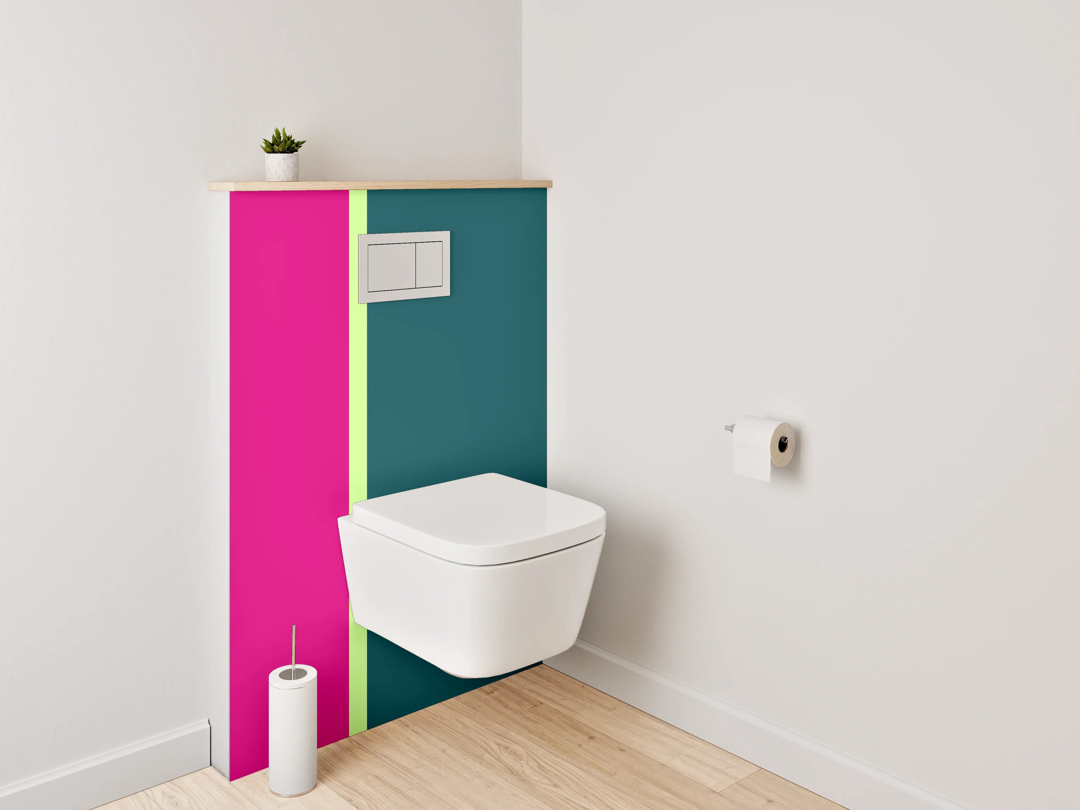 WC-Rückwand - Bunte Farbblock-Abstract