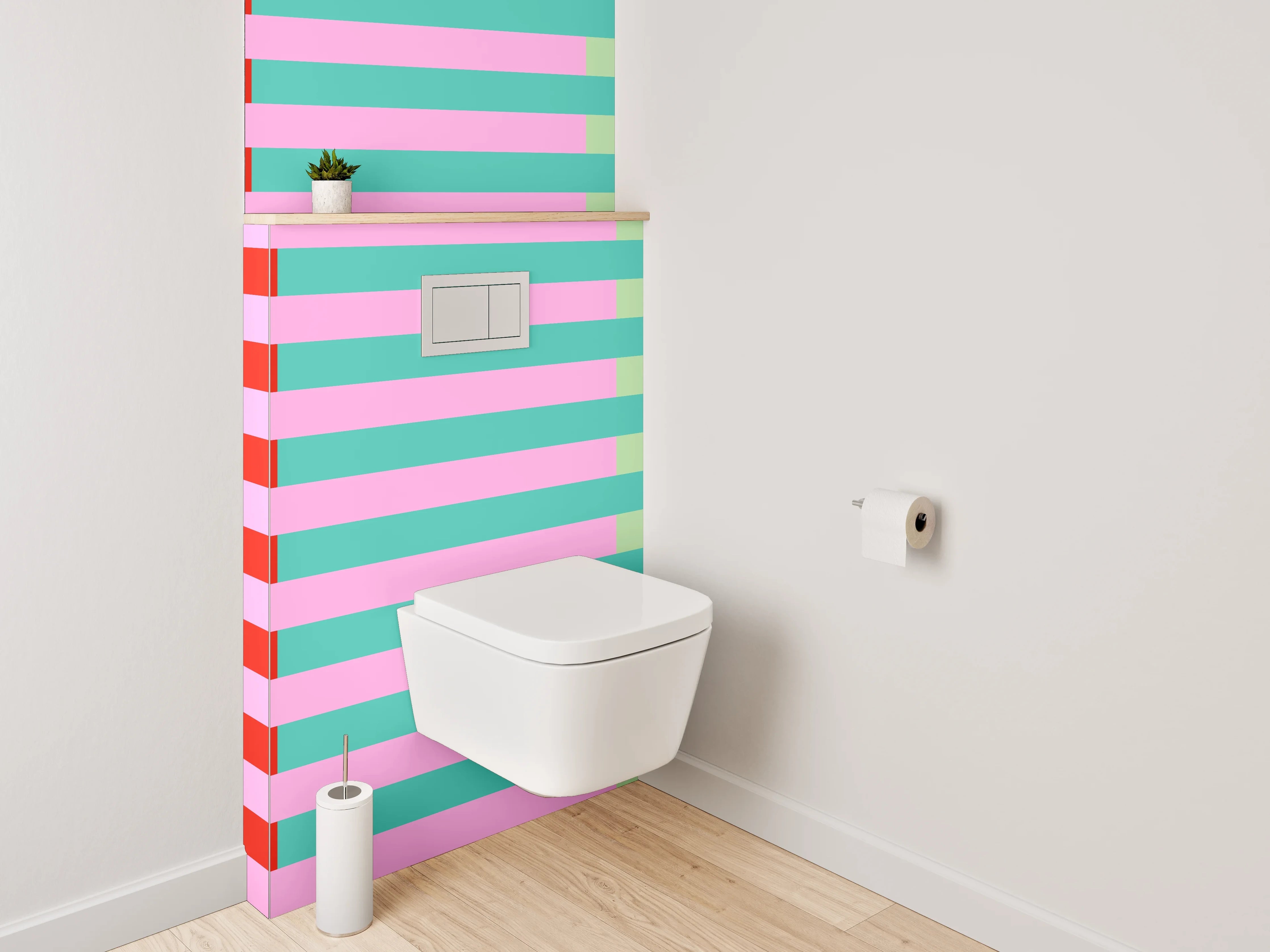 WC-Rückwand - Bunte Streifen Abstraktion modern