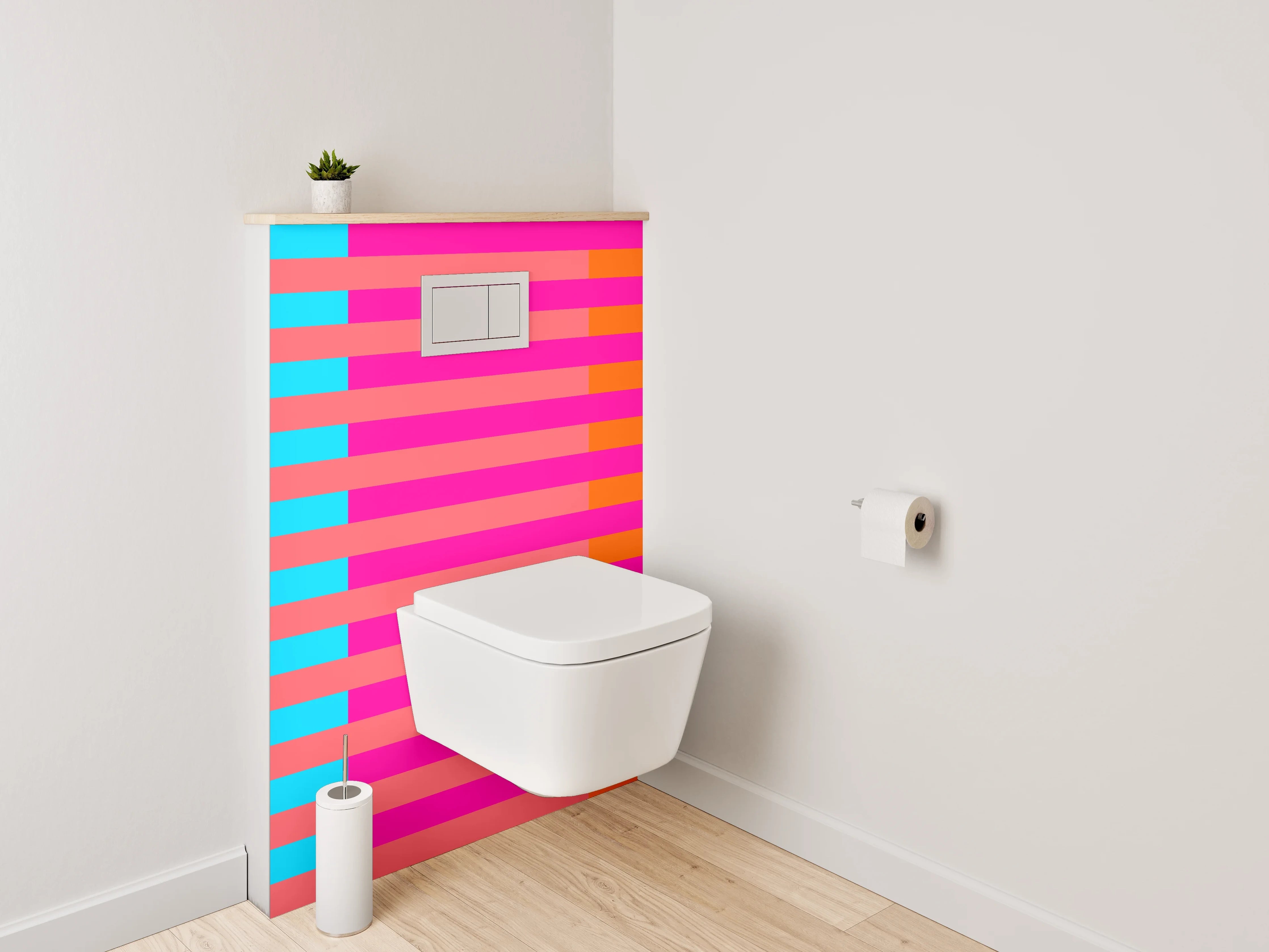 WC-Rückwand - Bunte Streifen Pop Art Muster