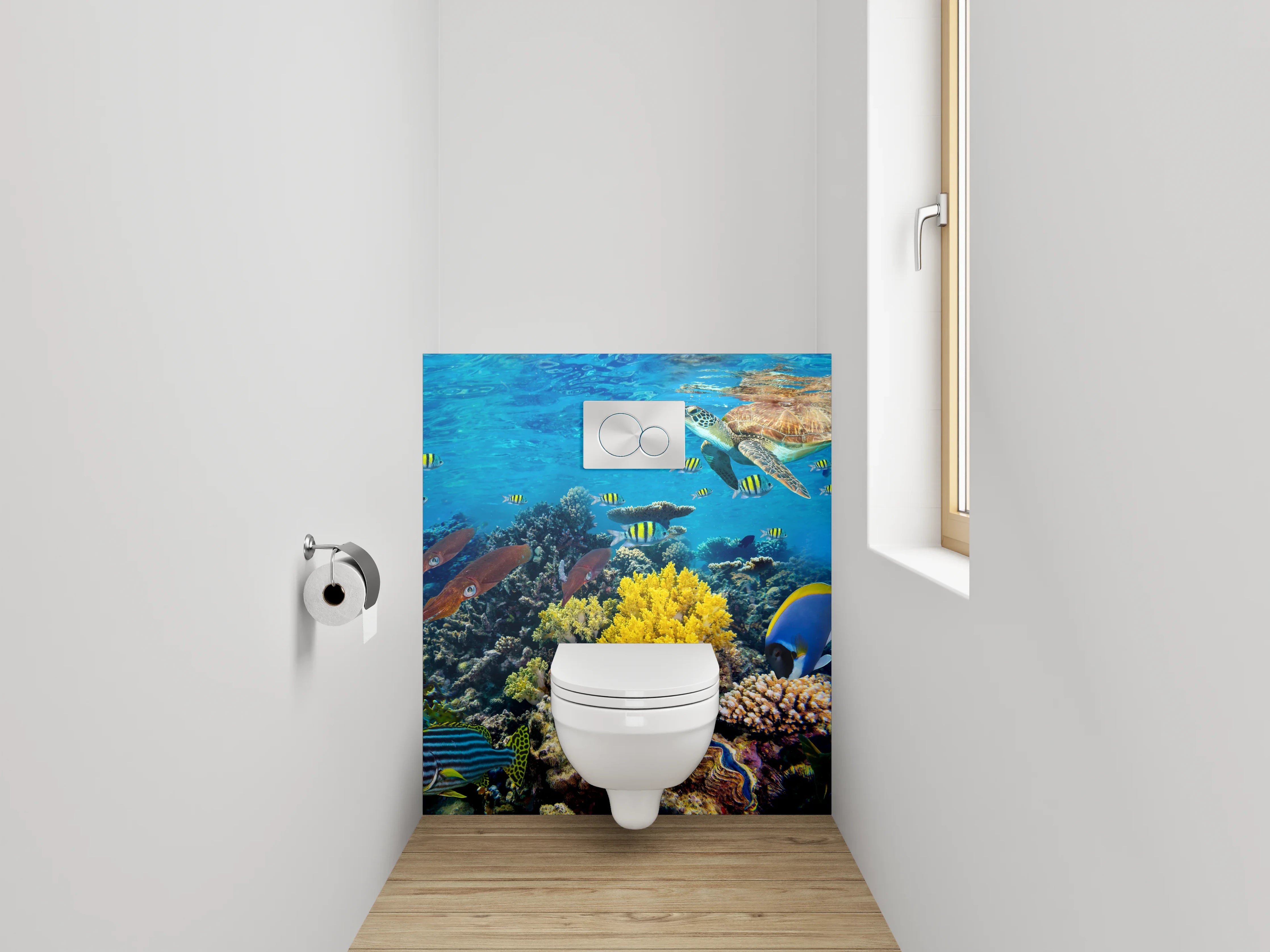 WC-Rückwand - Bunte Unterwasserwelt Korallenriffe