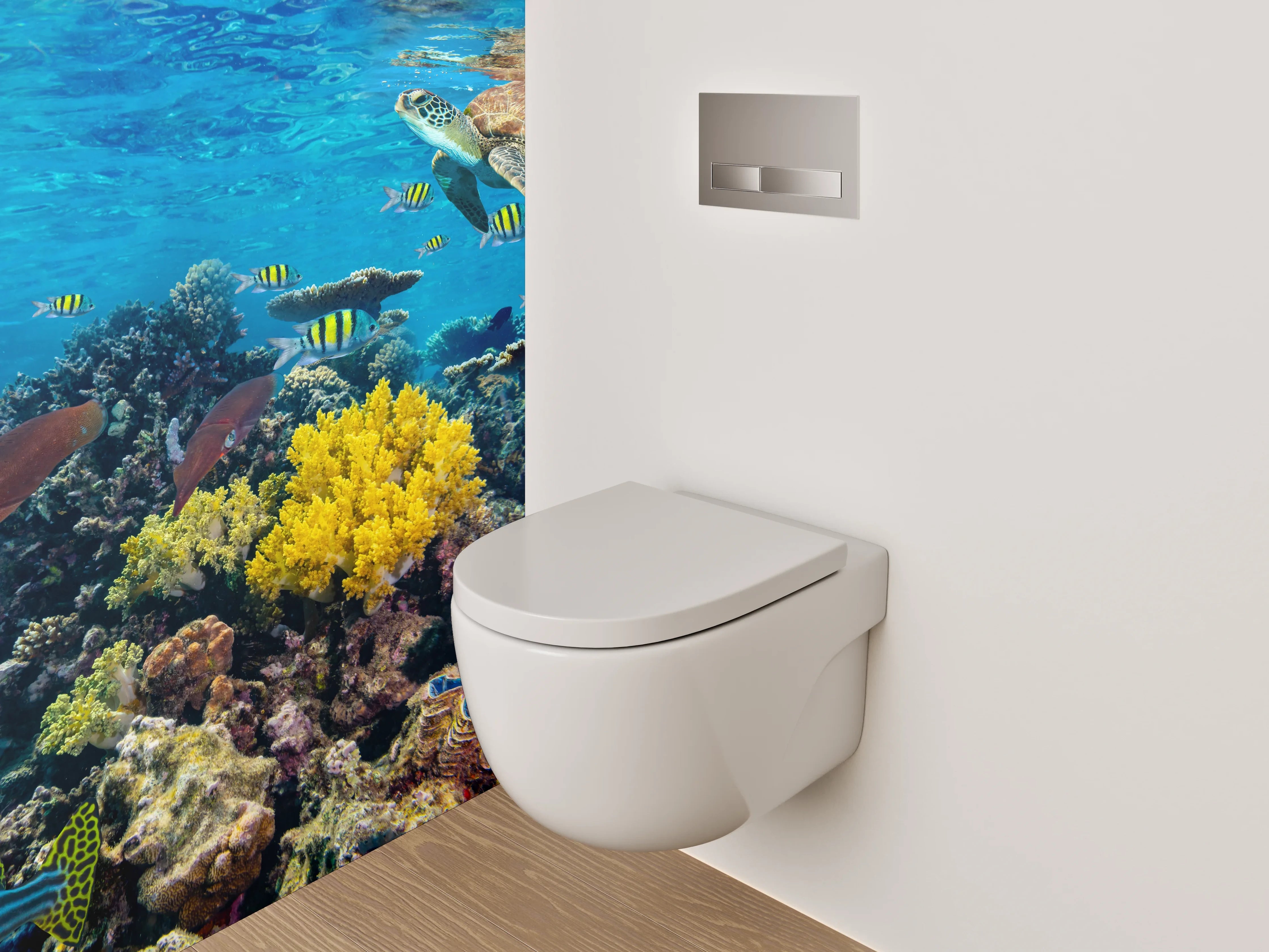 WC-Rückwand - Bunte Unterwasserwelt Korallenriffe