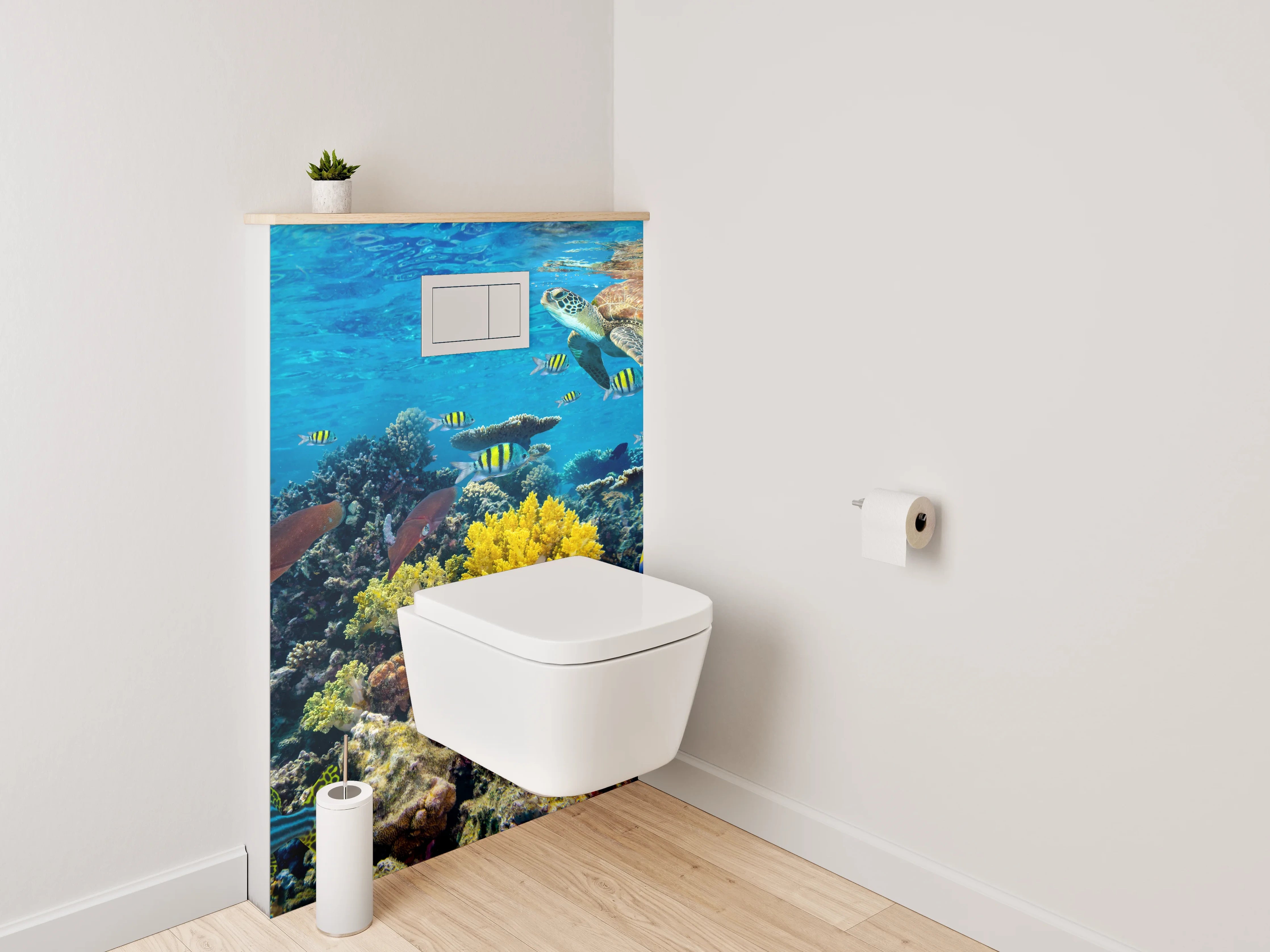 WC-Rückwand - Bunte Unterwasserwelt Korallenriffe