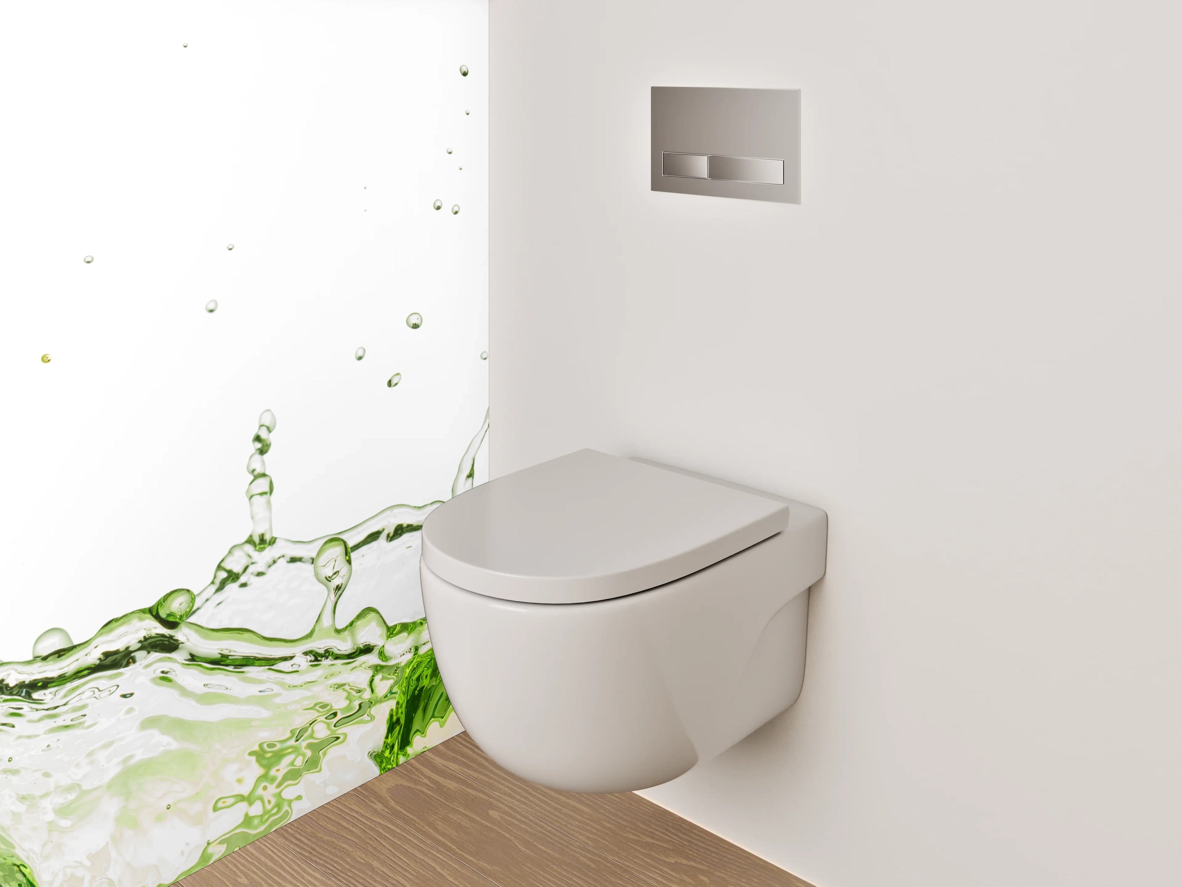 WC-Rückwand - Bunte Wasserspritzer Splash Effekt