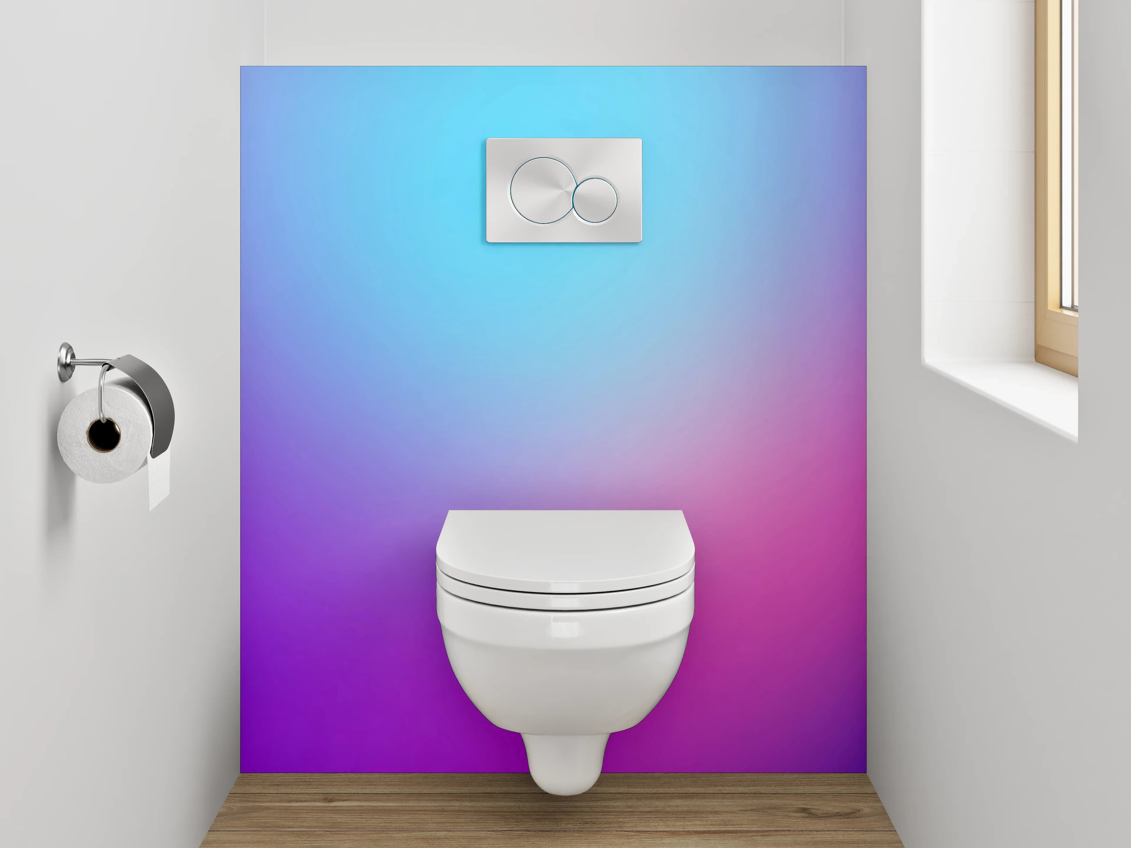 WC-Rückwand - Bunte abstrakte Farbverlauf-Tapete