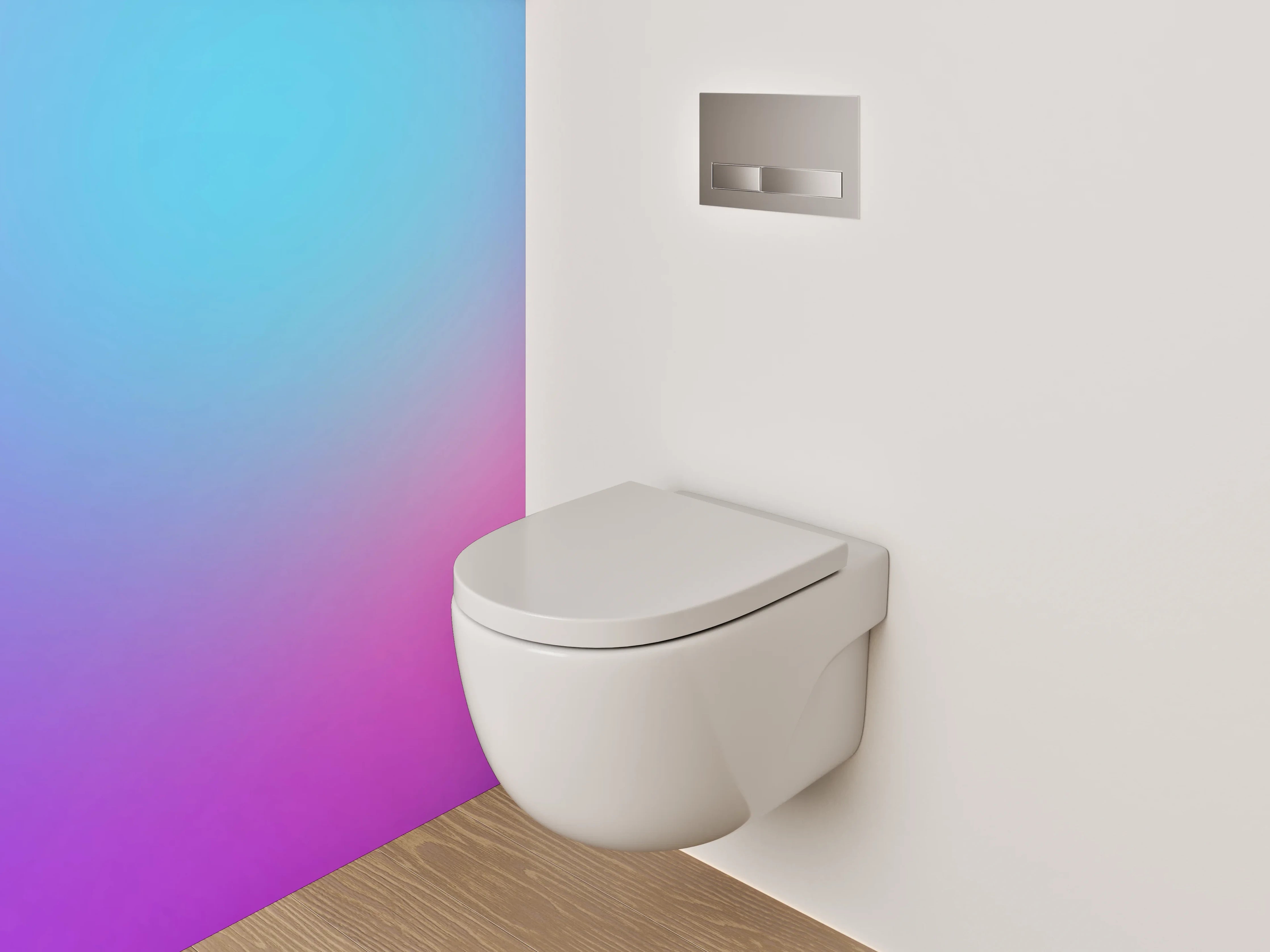 WC-Rückwand - Bunte abstrakte Farbverlauf-Tapete