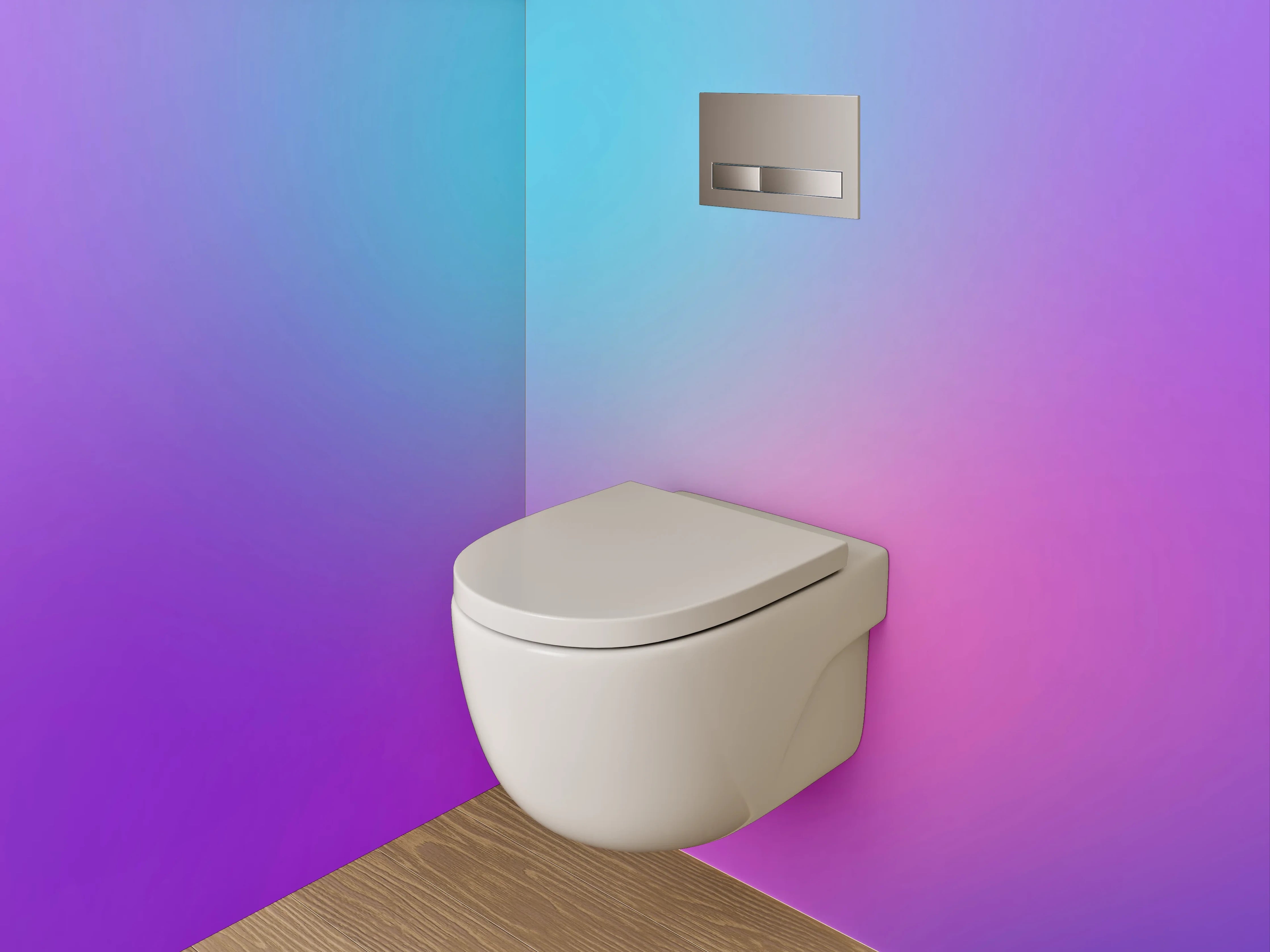 WC-Rückwand - Bunte abstrakte Farbverlauf-Tapete