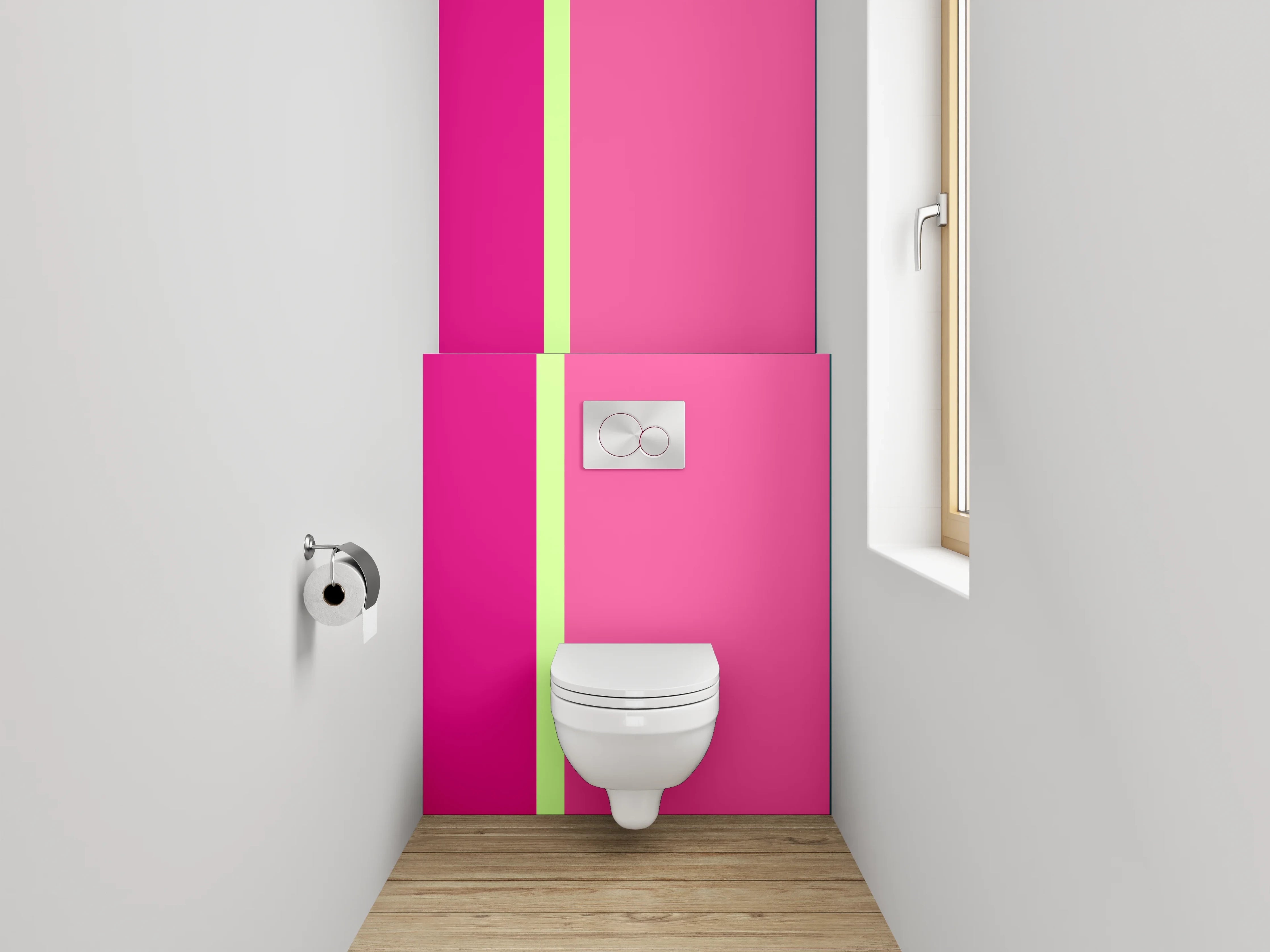 WC-Rückwand - Bunte moderne Farbgestaltung