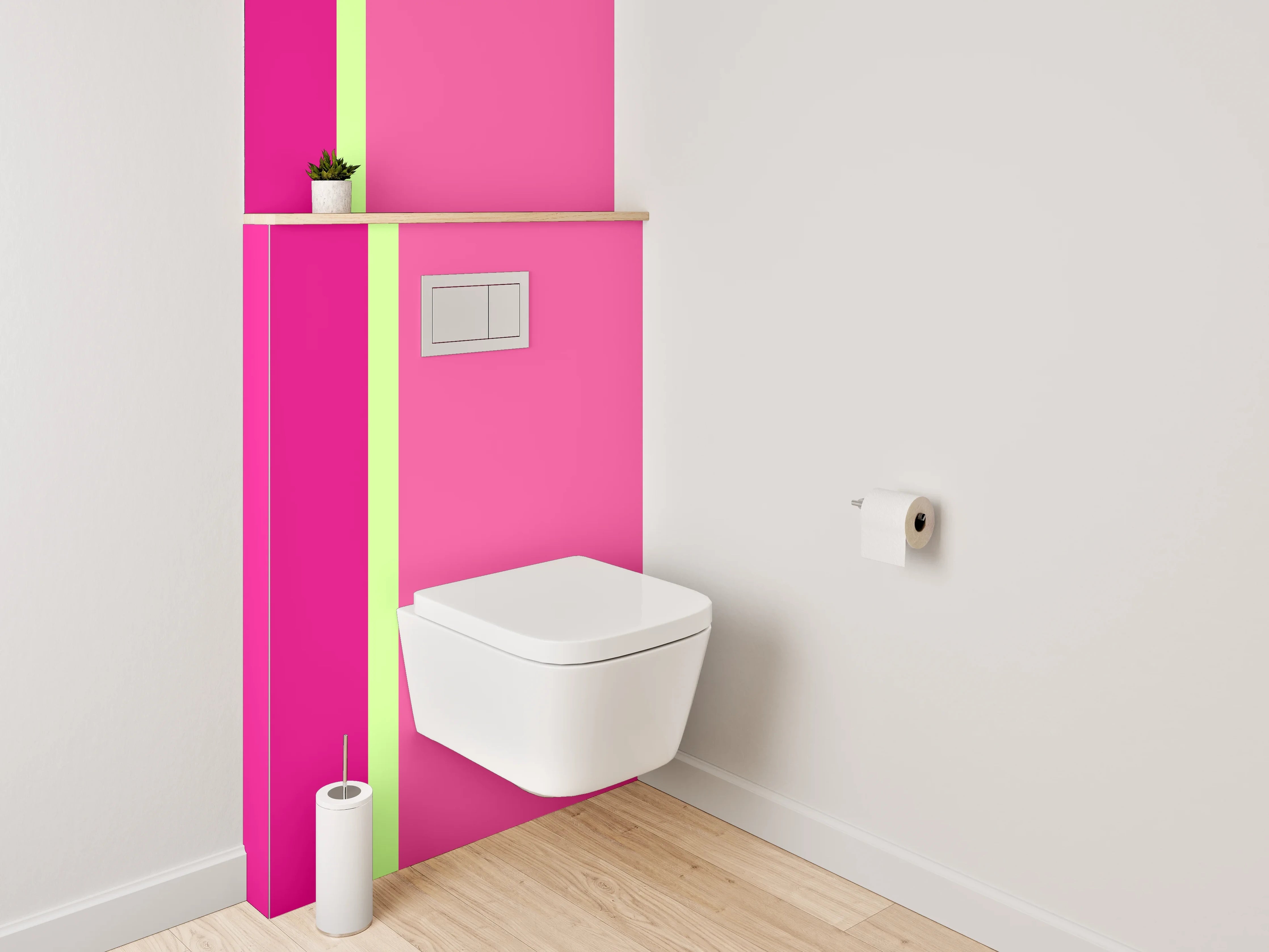 WC-Rückwand - Bunte moderne Farbgestaltung