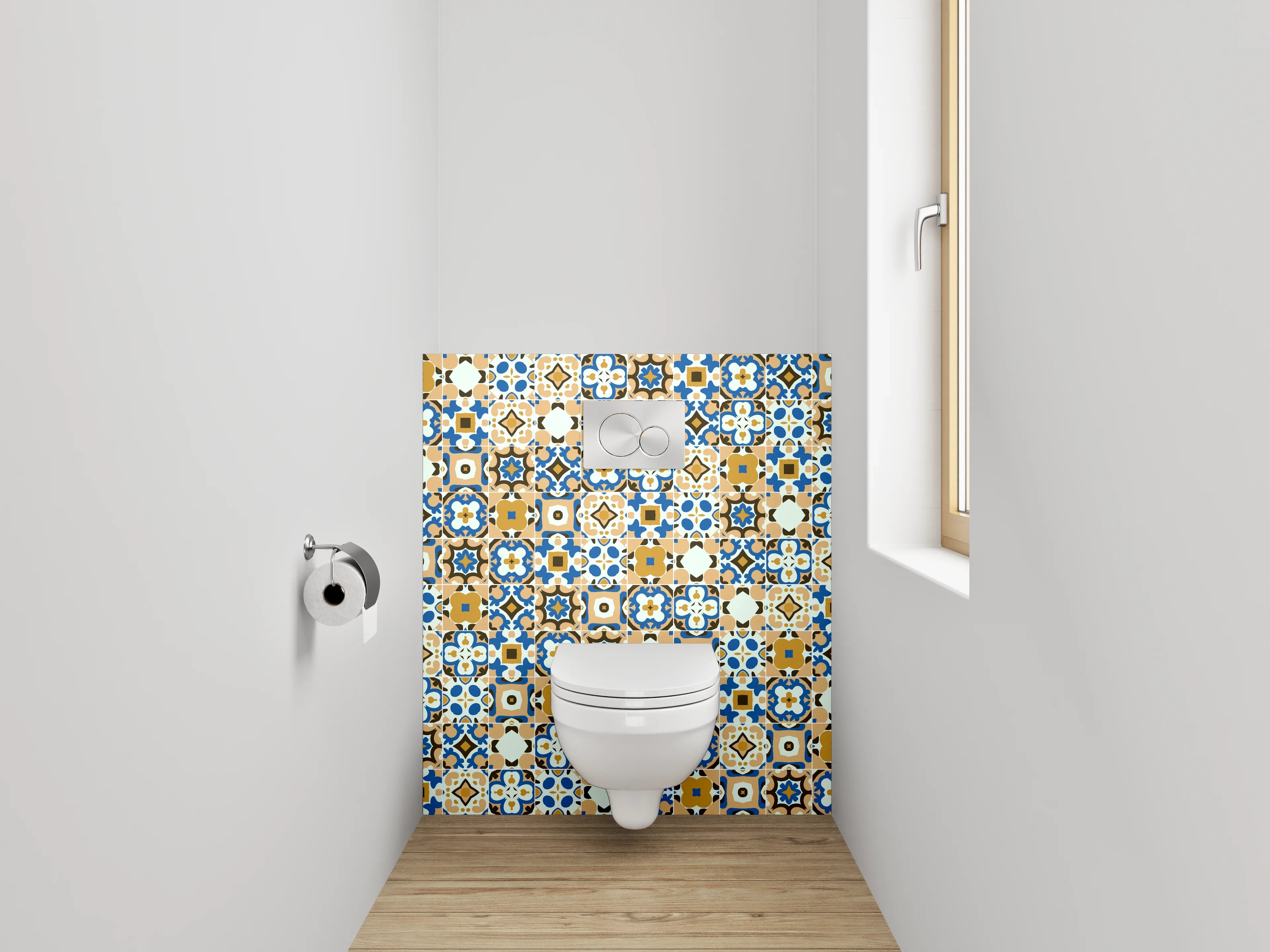 WC-Rückwand - Buntes marokkanisches Mosaik Muster