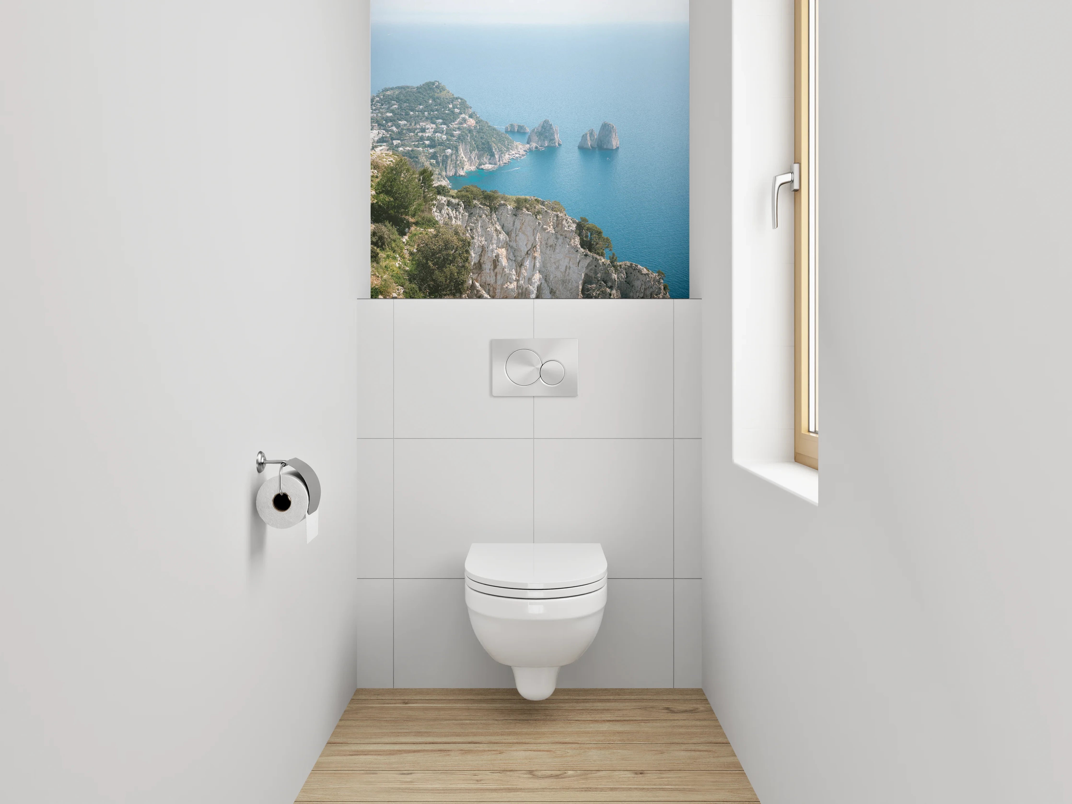 WC-Rückwand - Capri Panorama – Steilküste & Faraglioni