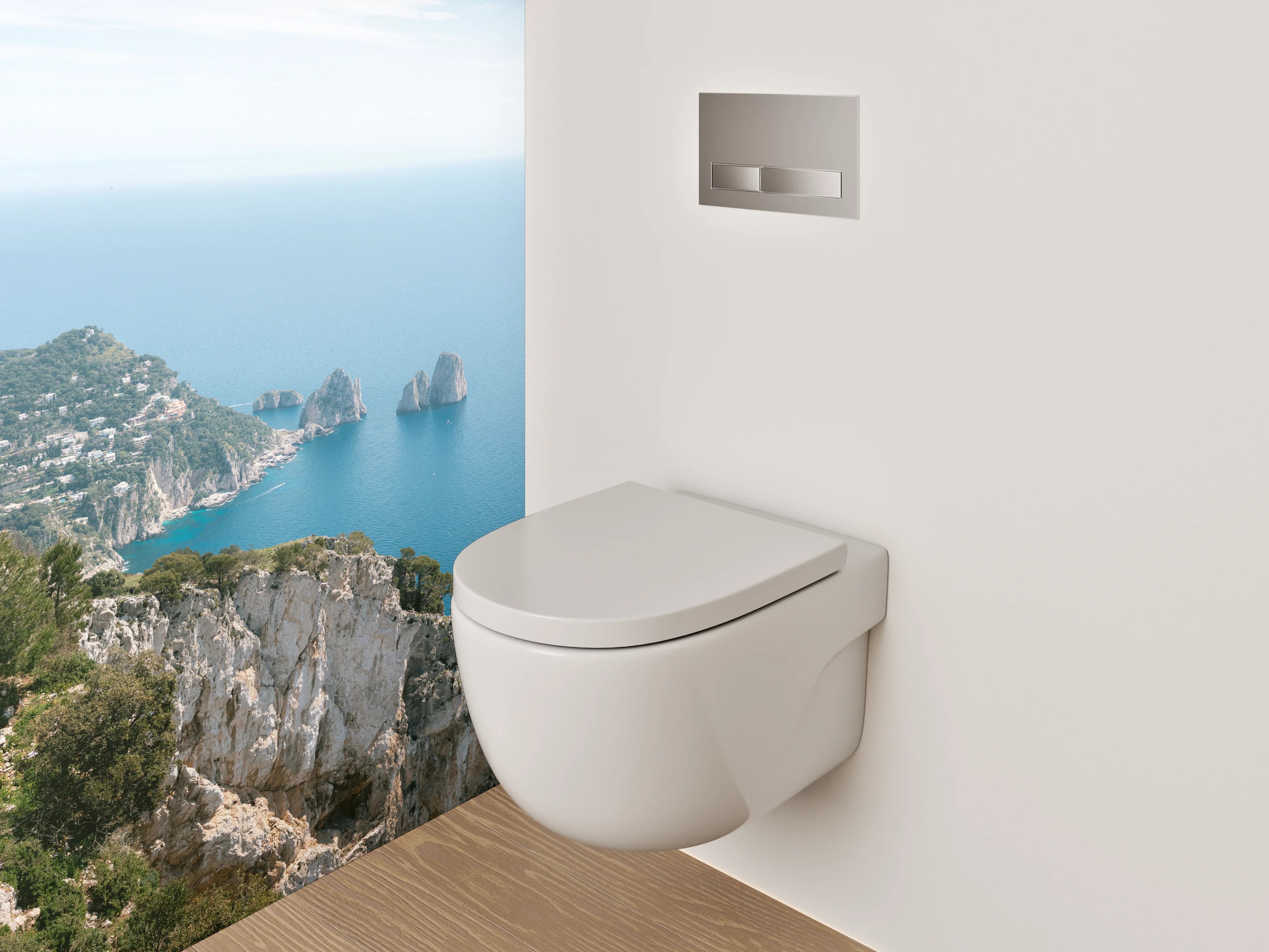 WC-Rückwand - Capri Panorama – Steilküste & Faraglioni