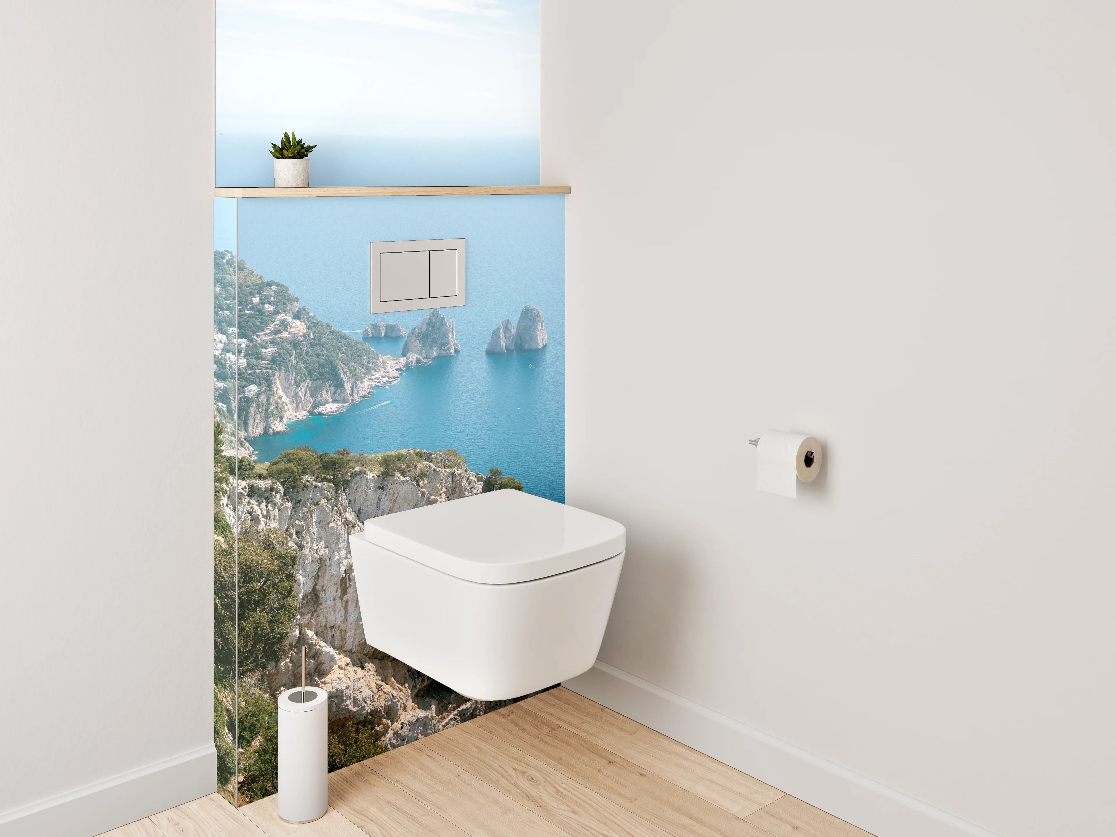 WC-Rückwand - Capri Panorama – Steilküste & Faraglioni