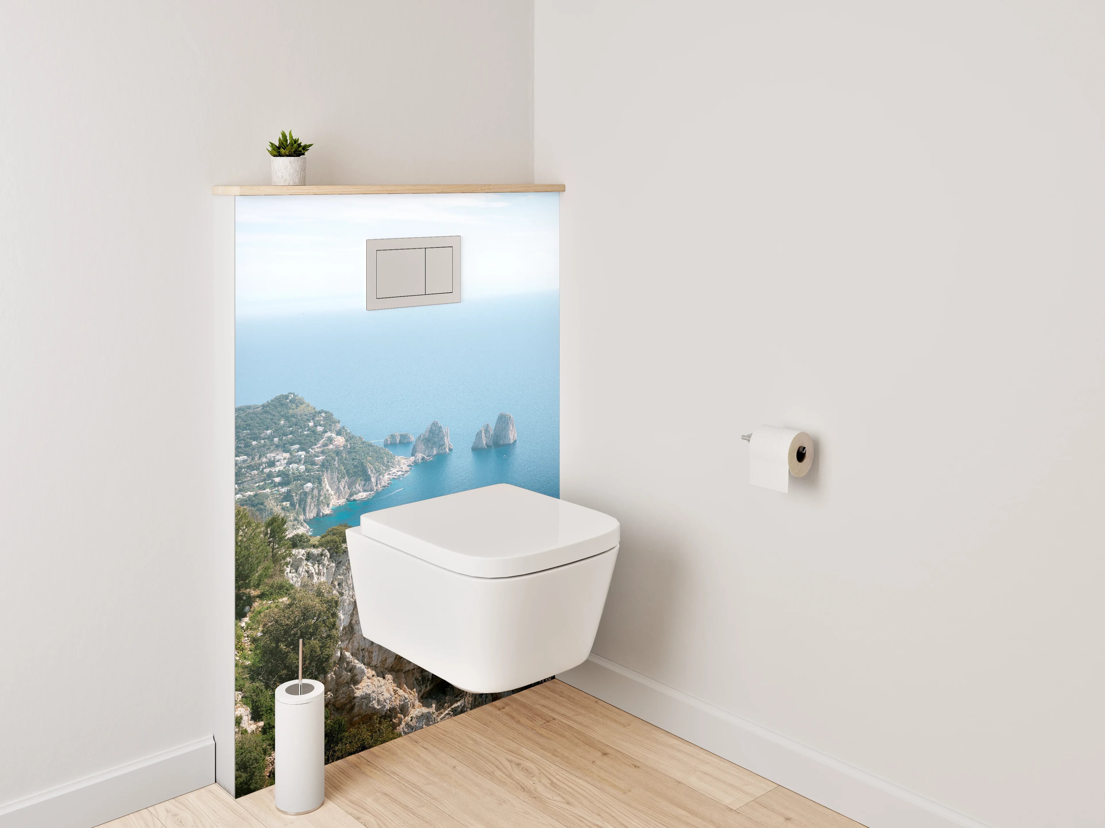 WC-Rückwand - Capri Panorama – Steilküste & Faraglioni