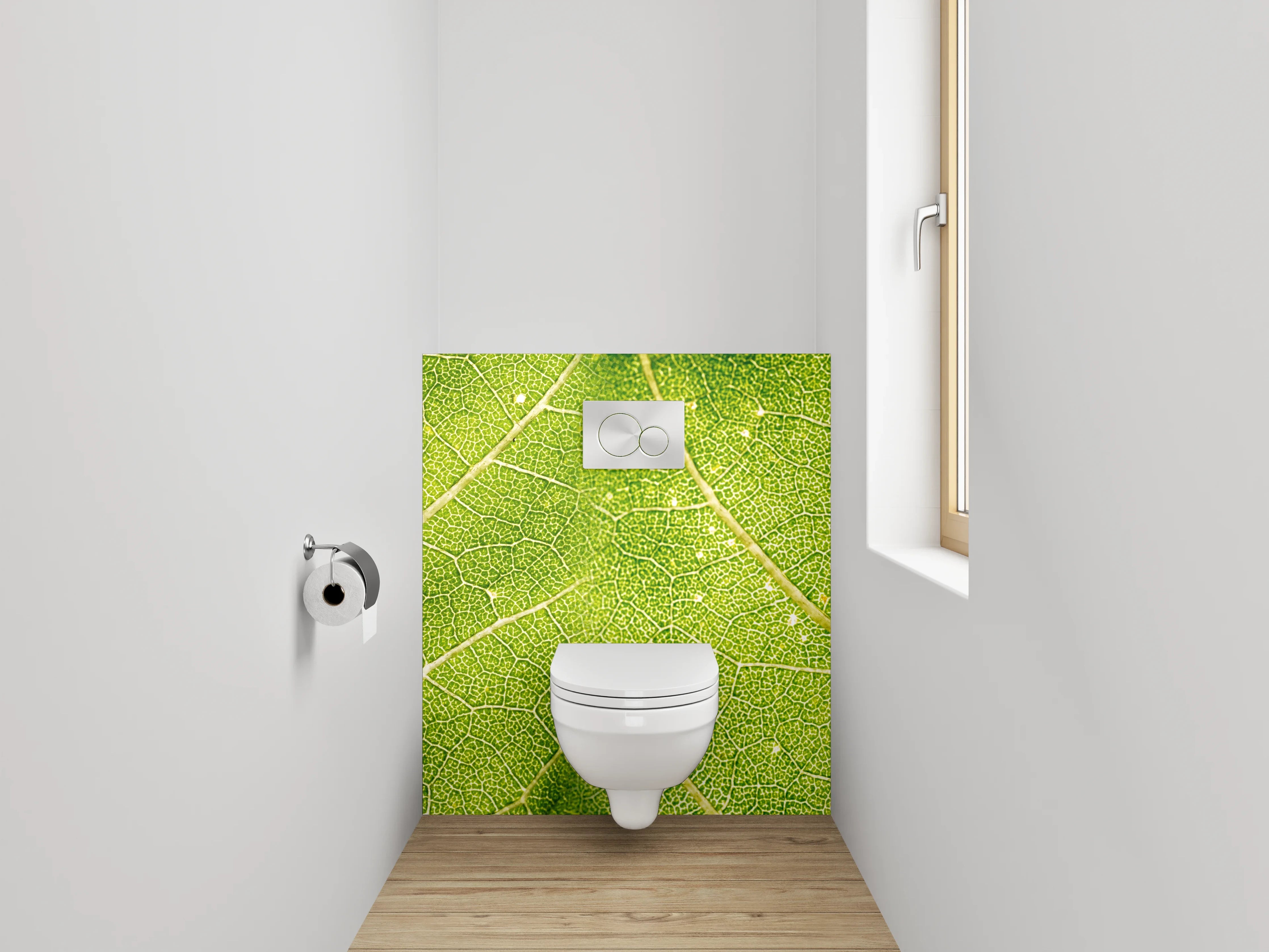 WC-Rückwand - Detailreiche Nahaufnahme eines Blattes