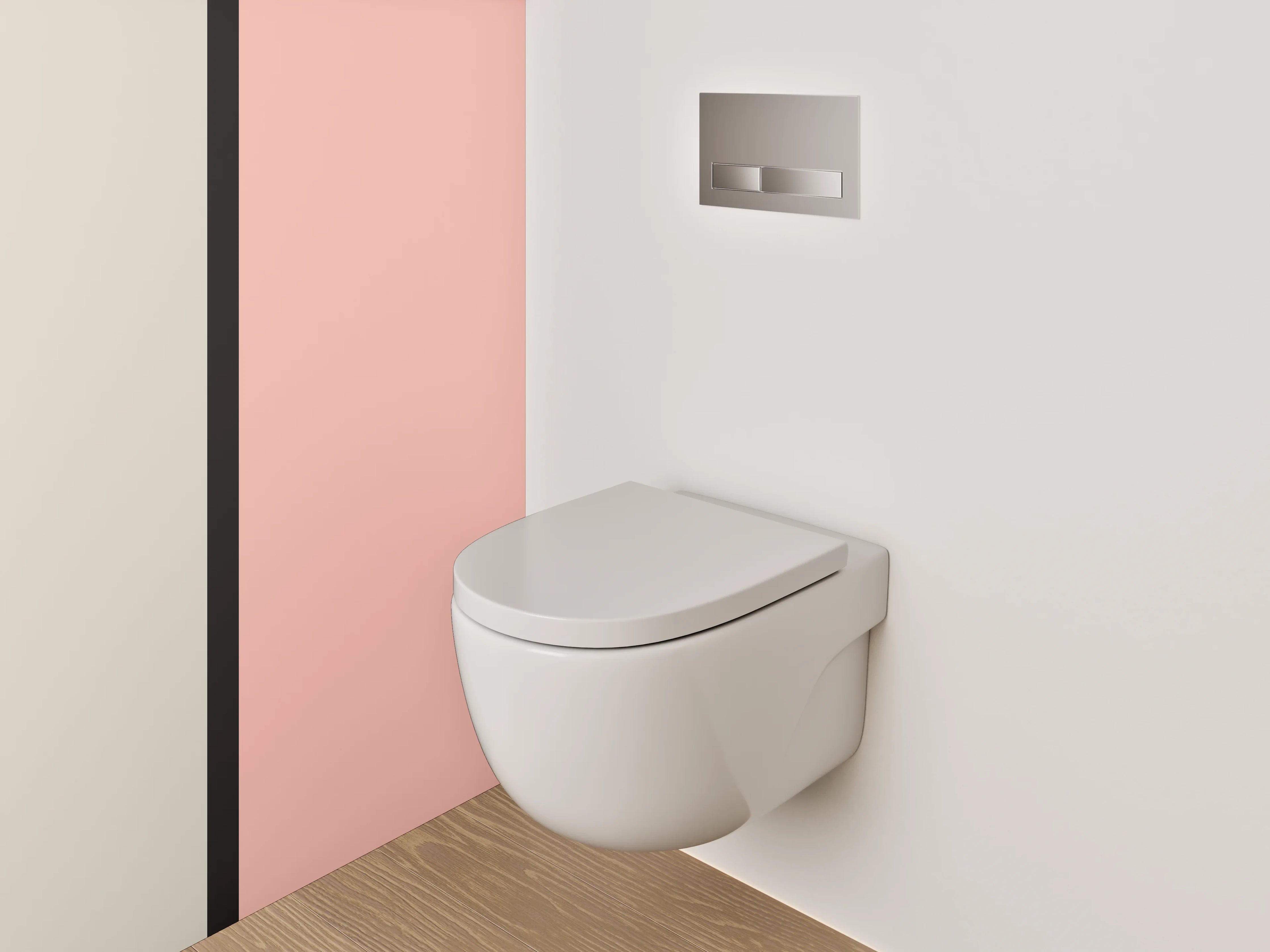 WC-Rückwand - Dezenter Beige-Pink Farbverlauf