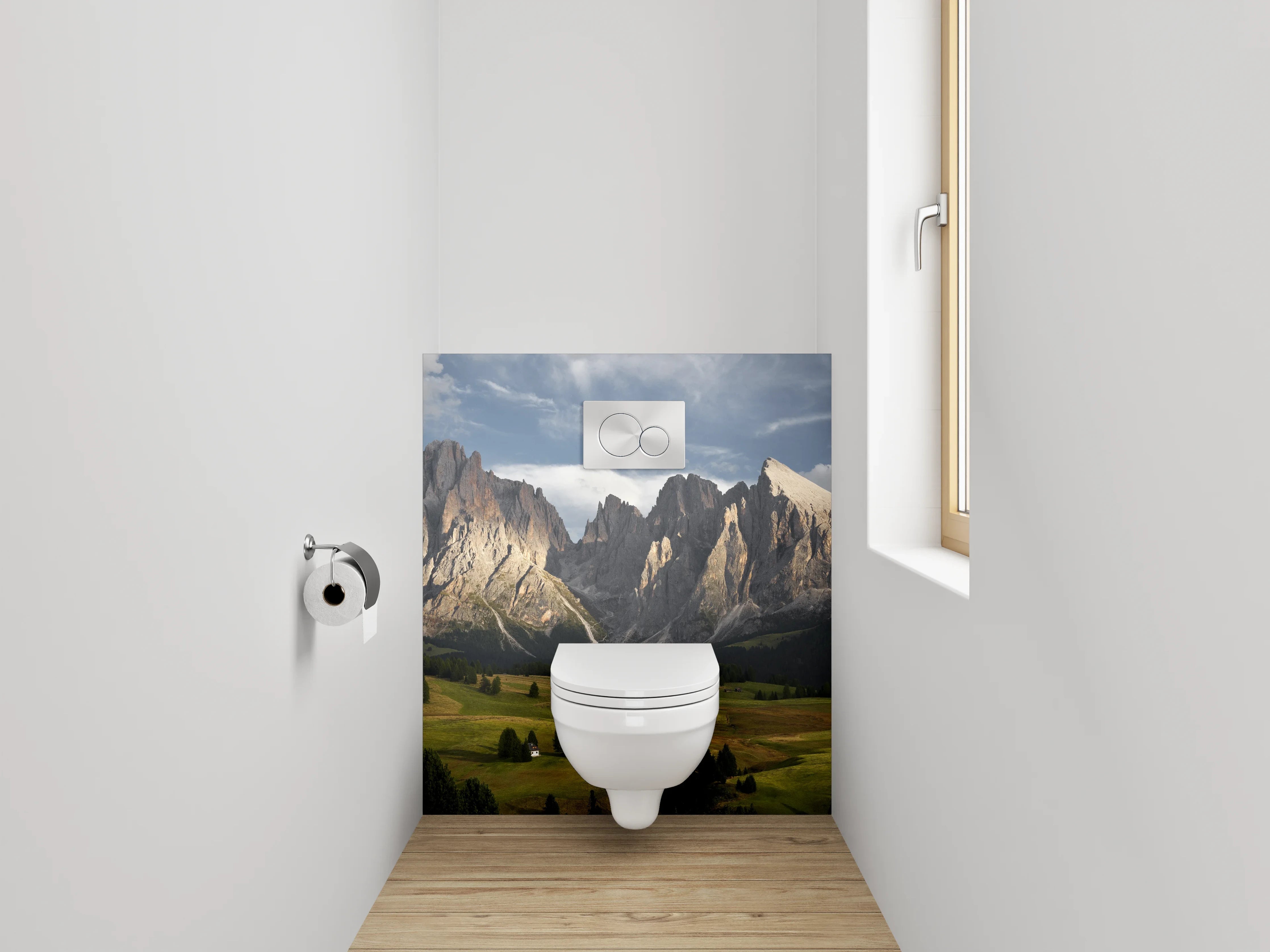 WC-Rückwand - Dolomiten Panorama Landschaft Fotografie