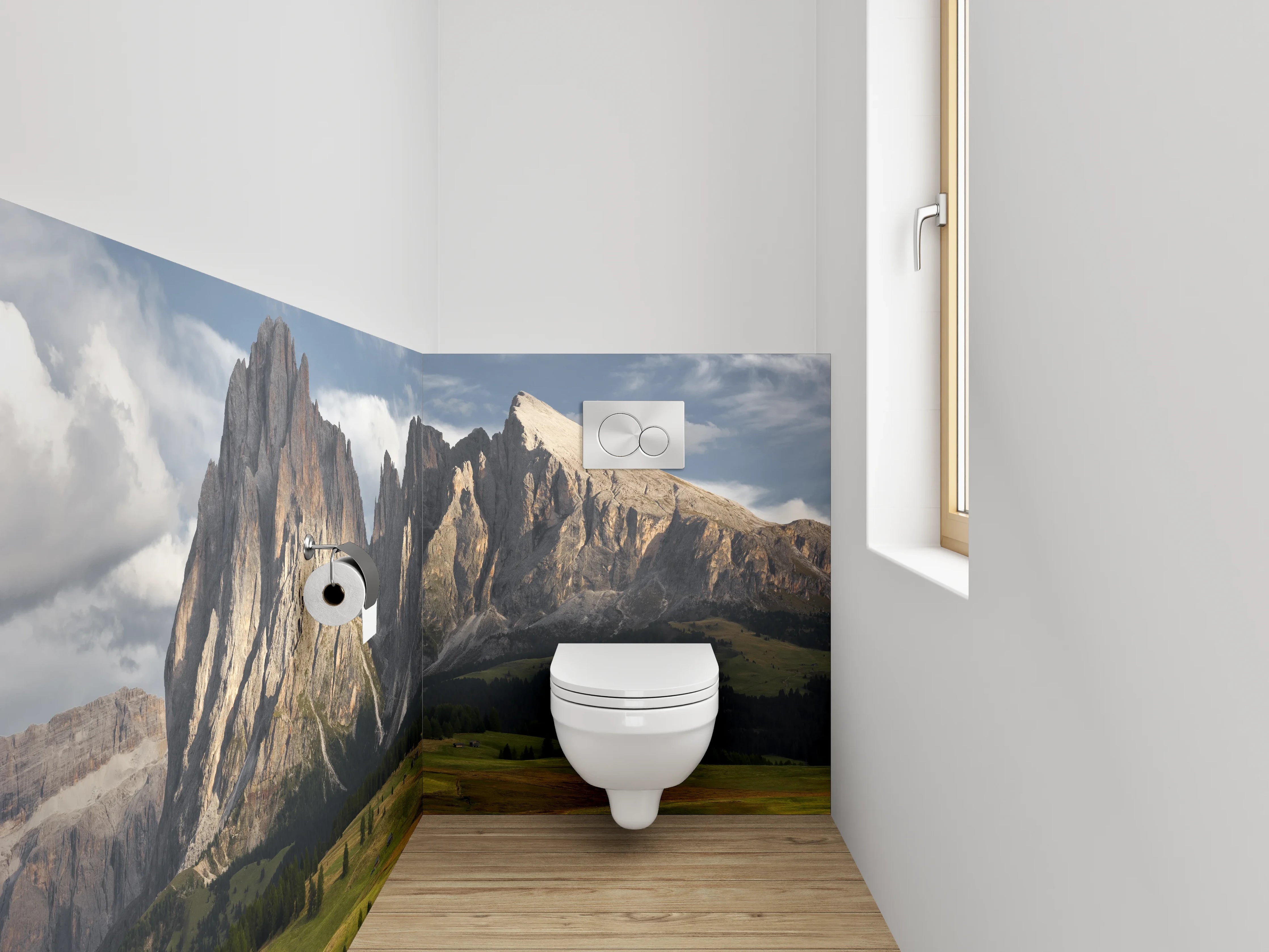WC-Rückwand - Dolomiten Panorama Landschaft Fotografie