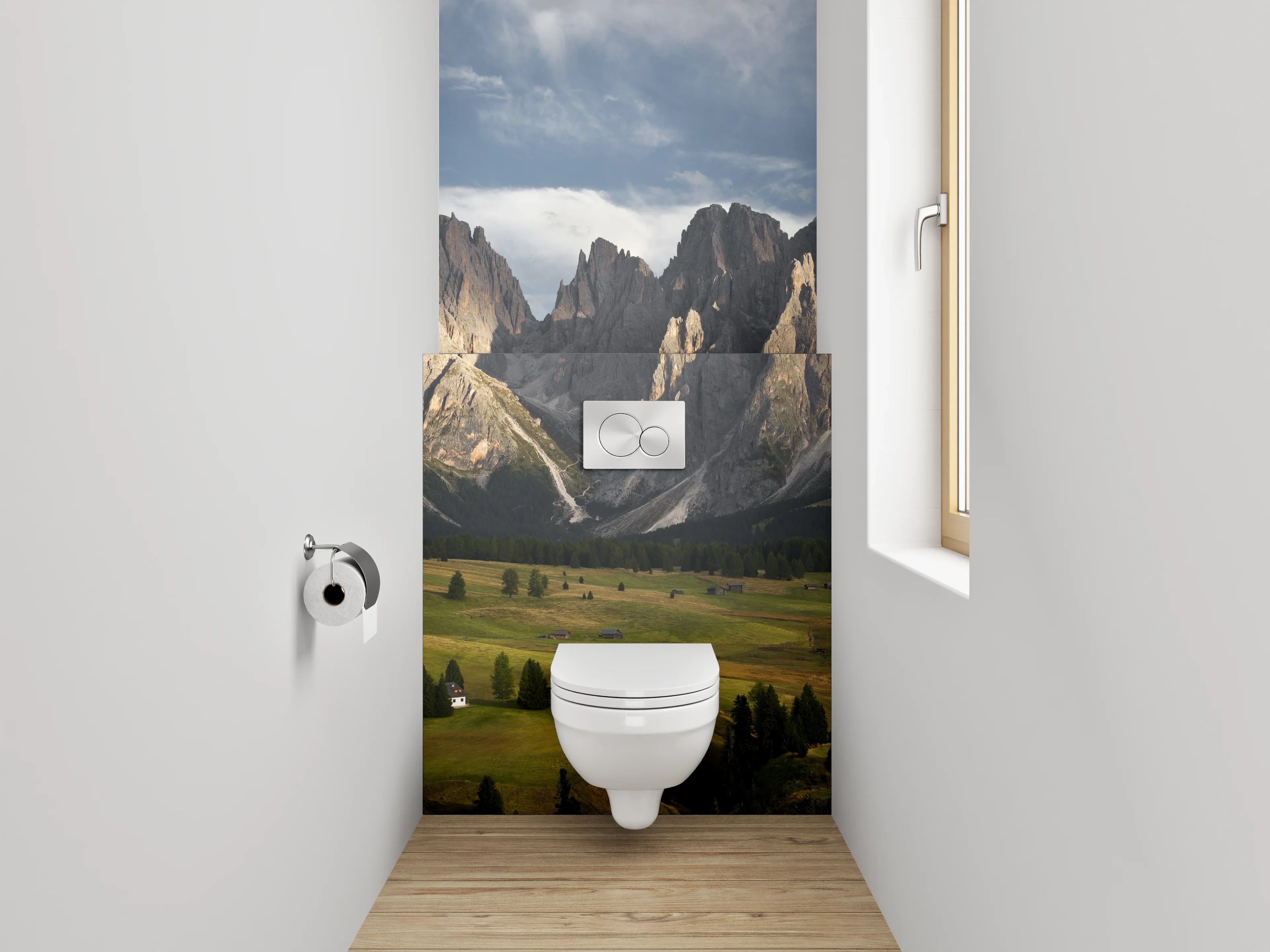 WC-Rückwand - Dolomiten Panorama Landschaft Fotografie