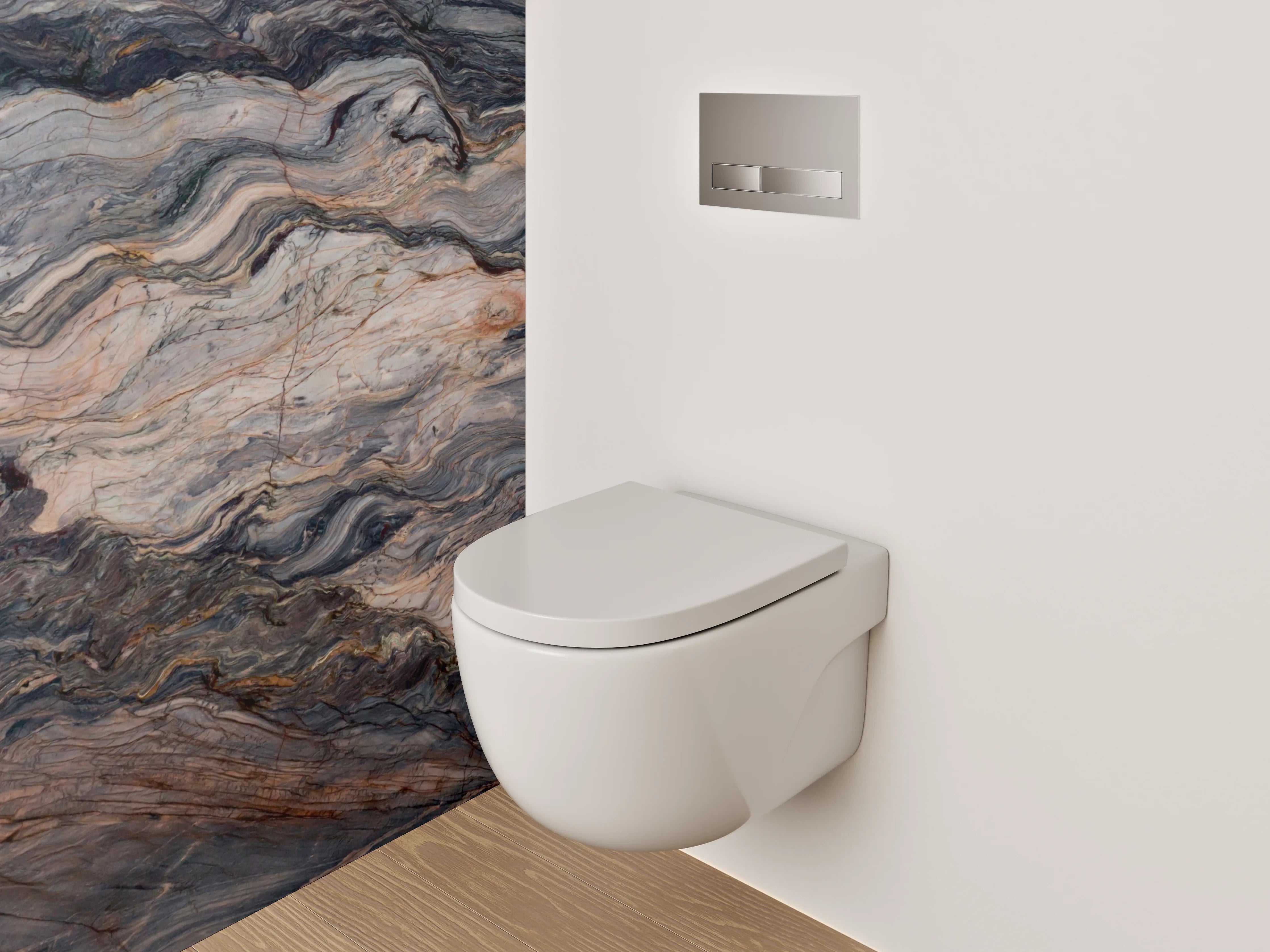 WC-Rückwand - Dramatische Marmorstruktur Wanddekor
