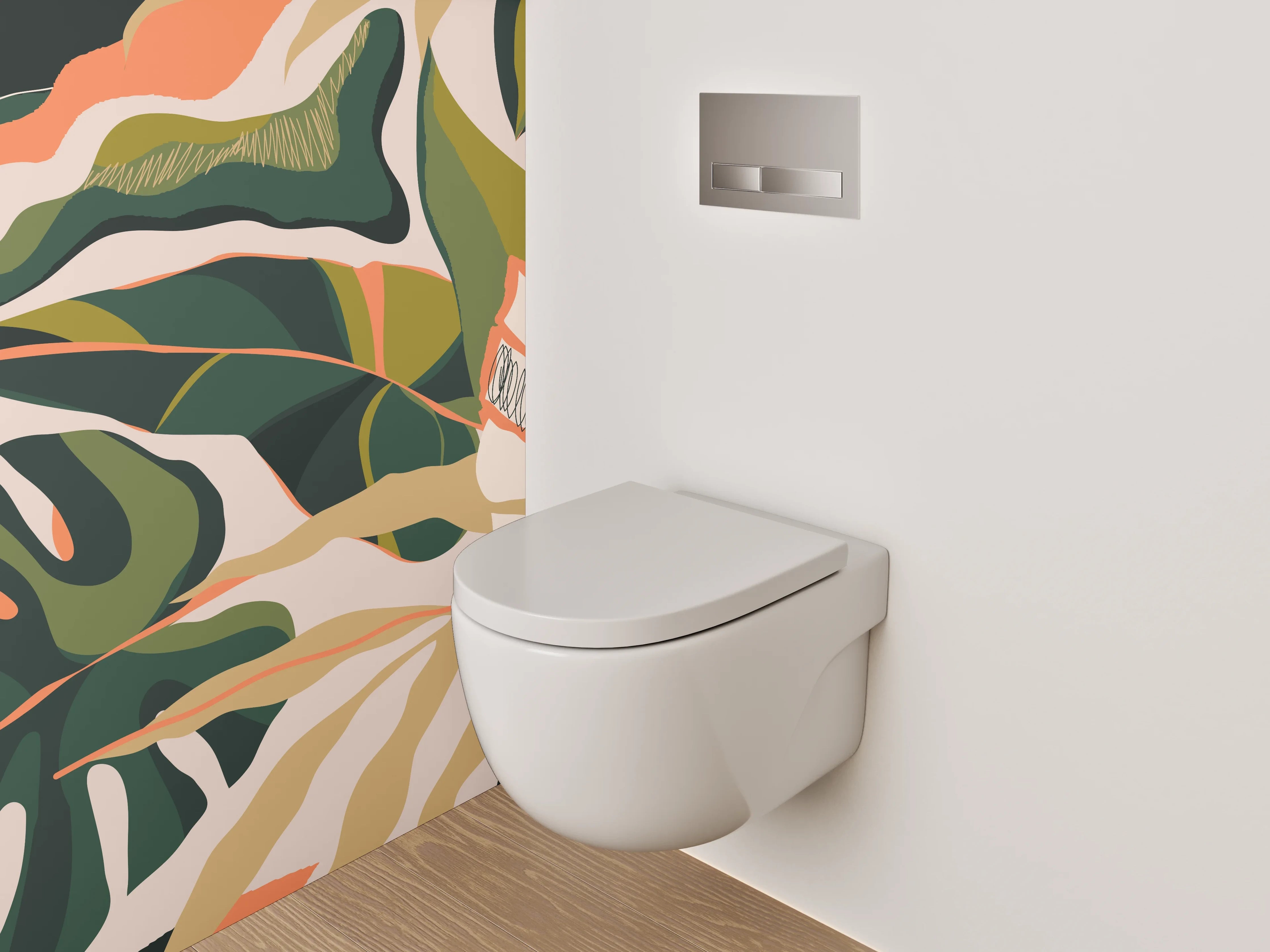 WC-Rückwand - Dschungelblätter Künstlerisches Muster