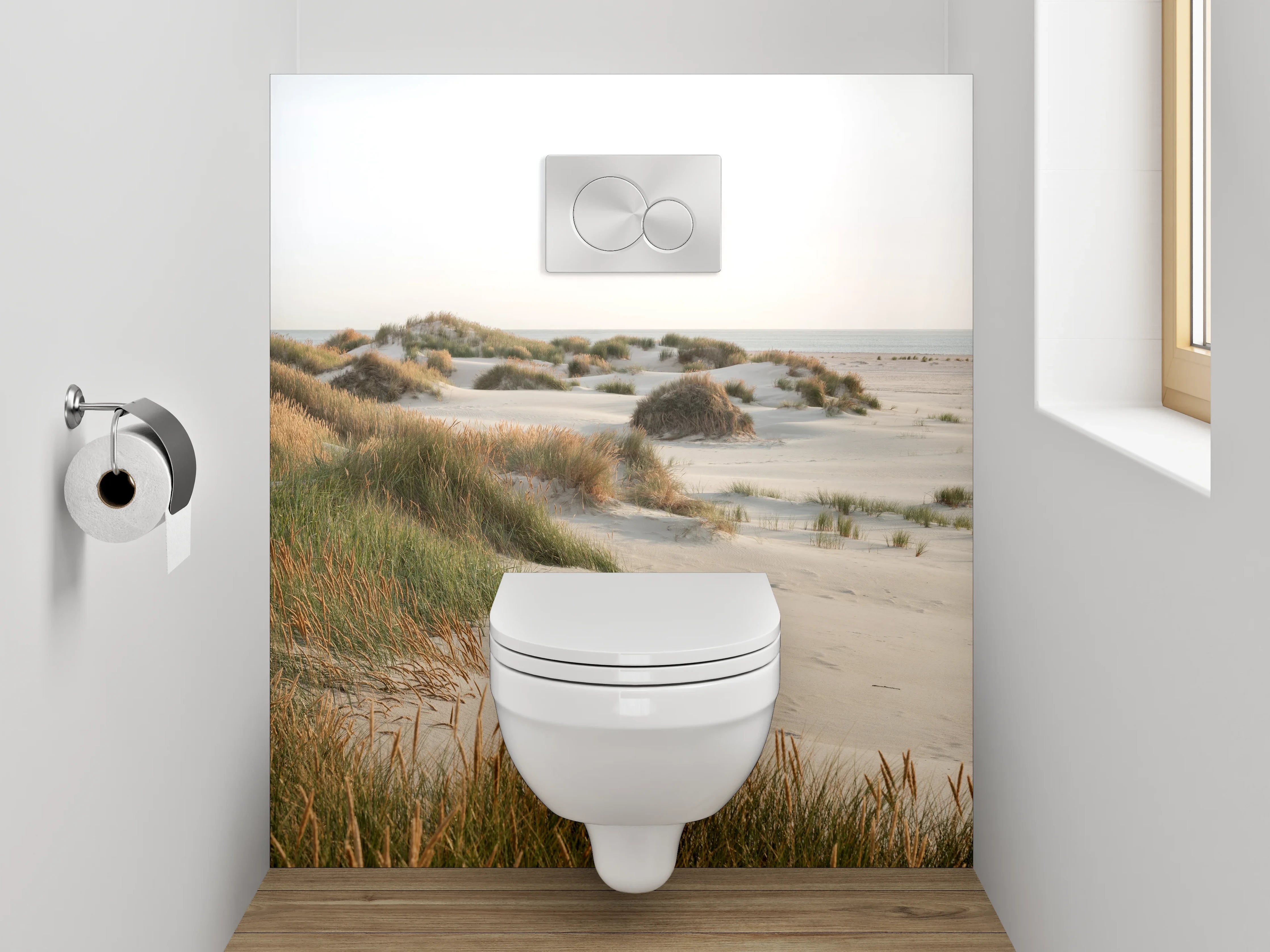 WC-Rückwand - Dünenlandschaft am Nordseestrand Fotomotiv