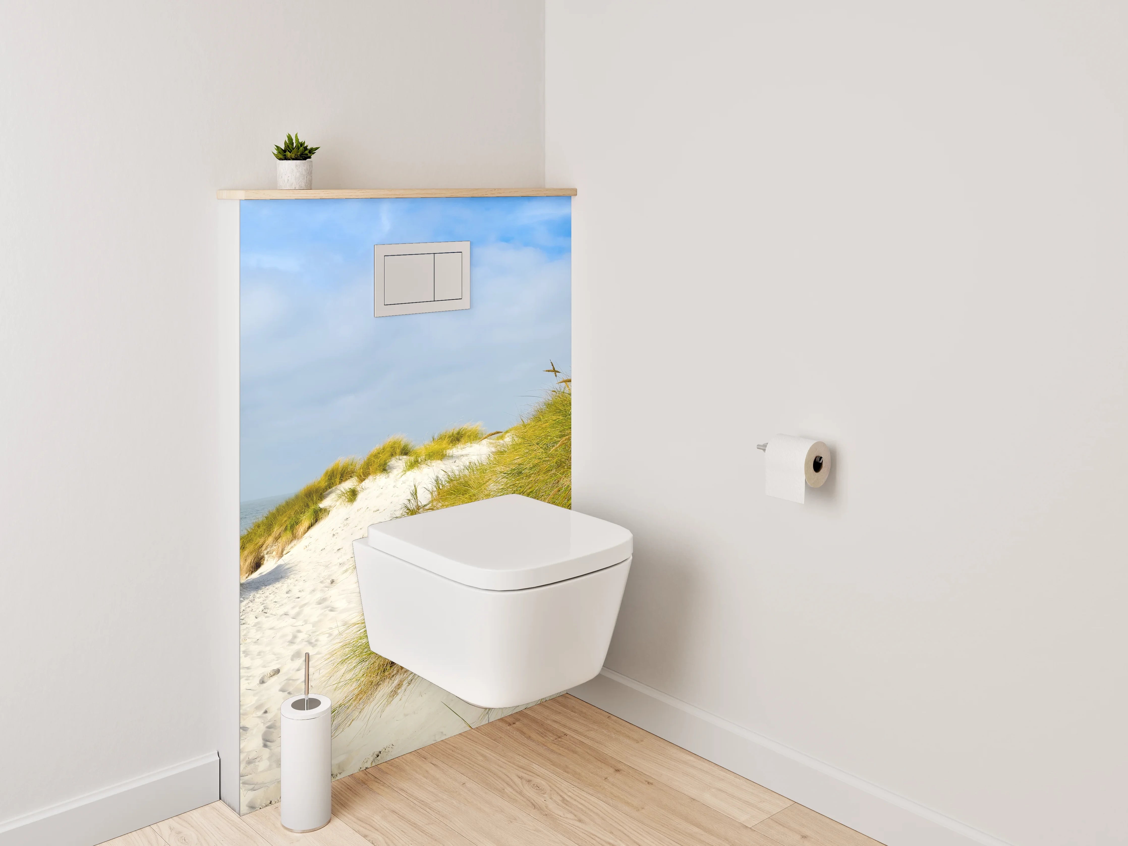 WC-Rückwand - Dünenlandschaft am Sandstrand Panorama