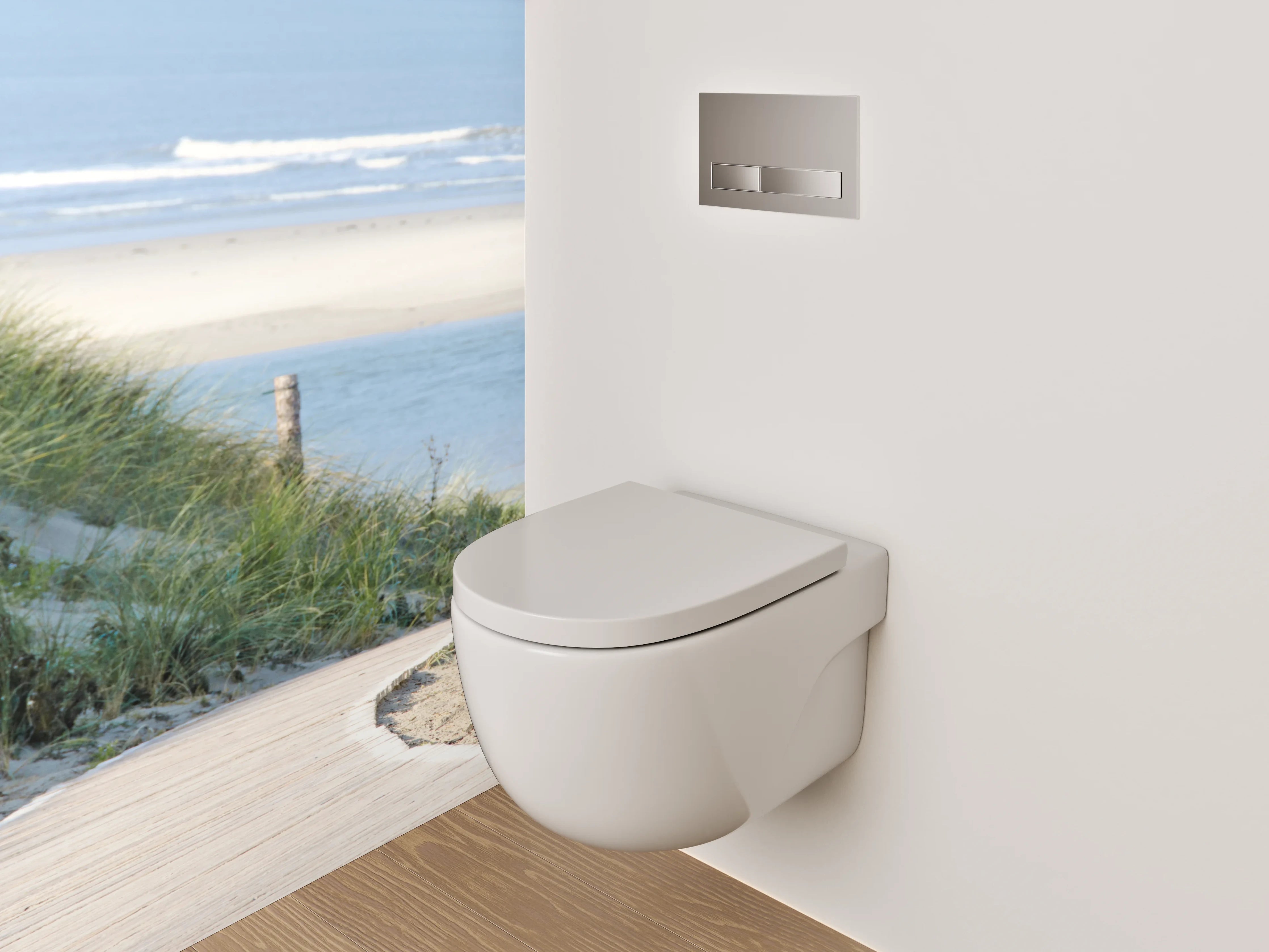 WC-Rückwand - Dünenweg am Strand – Nordseeidylle