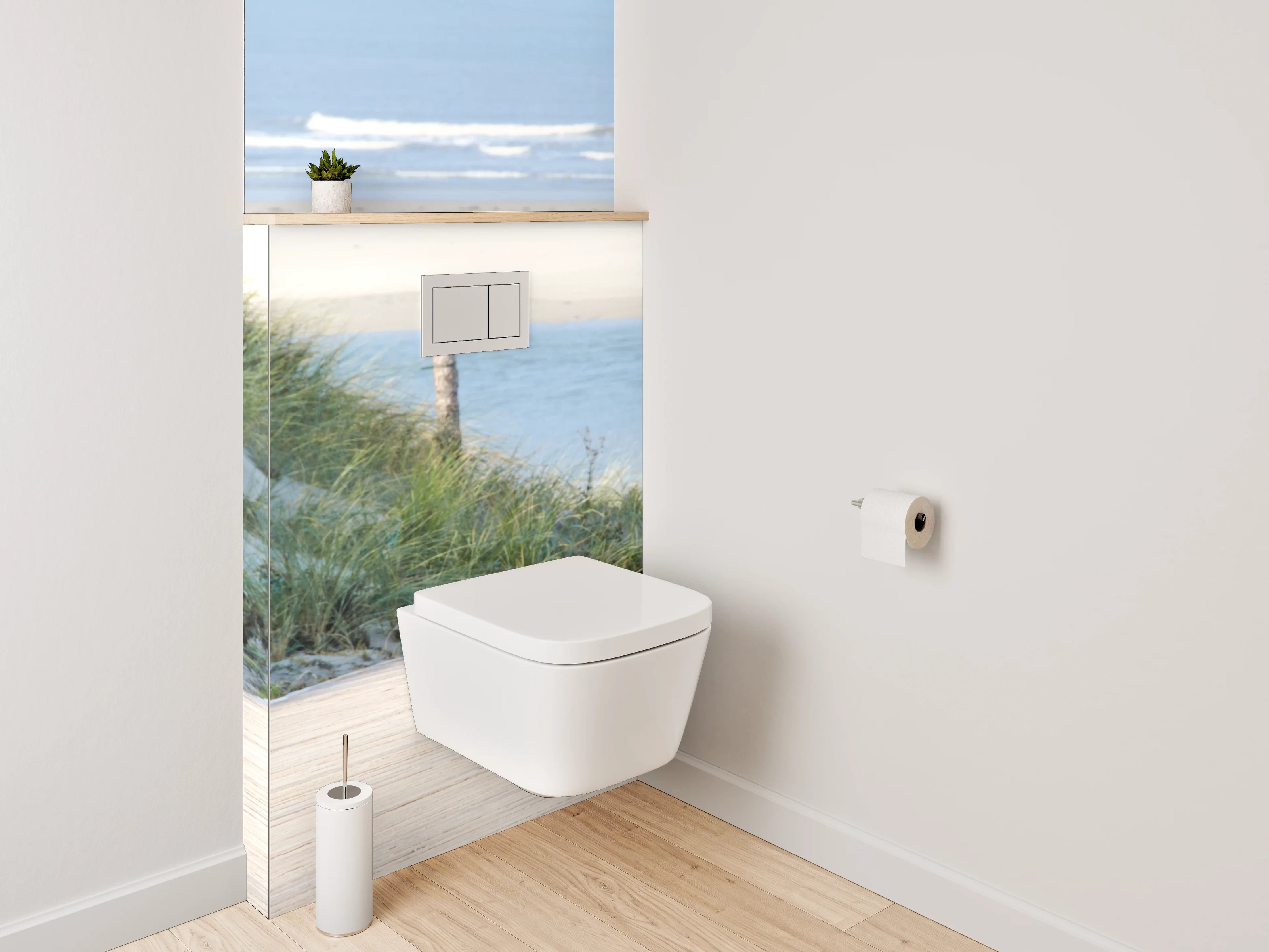 WC-Rückwand - Dünenweg am Strand – Nordseeidylle