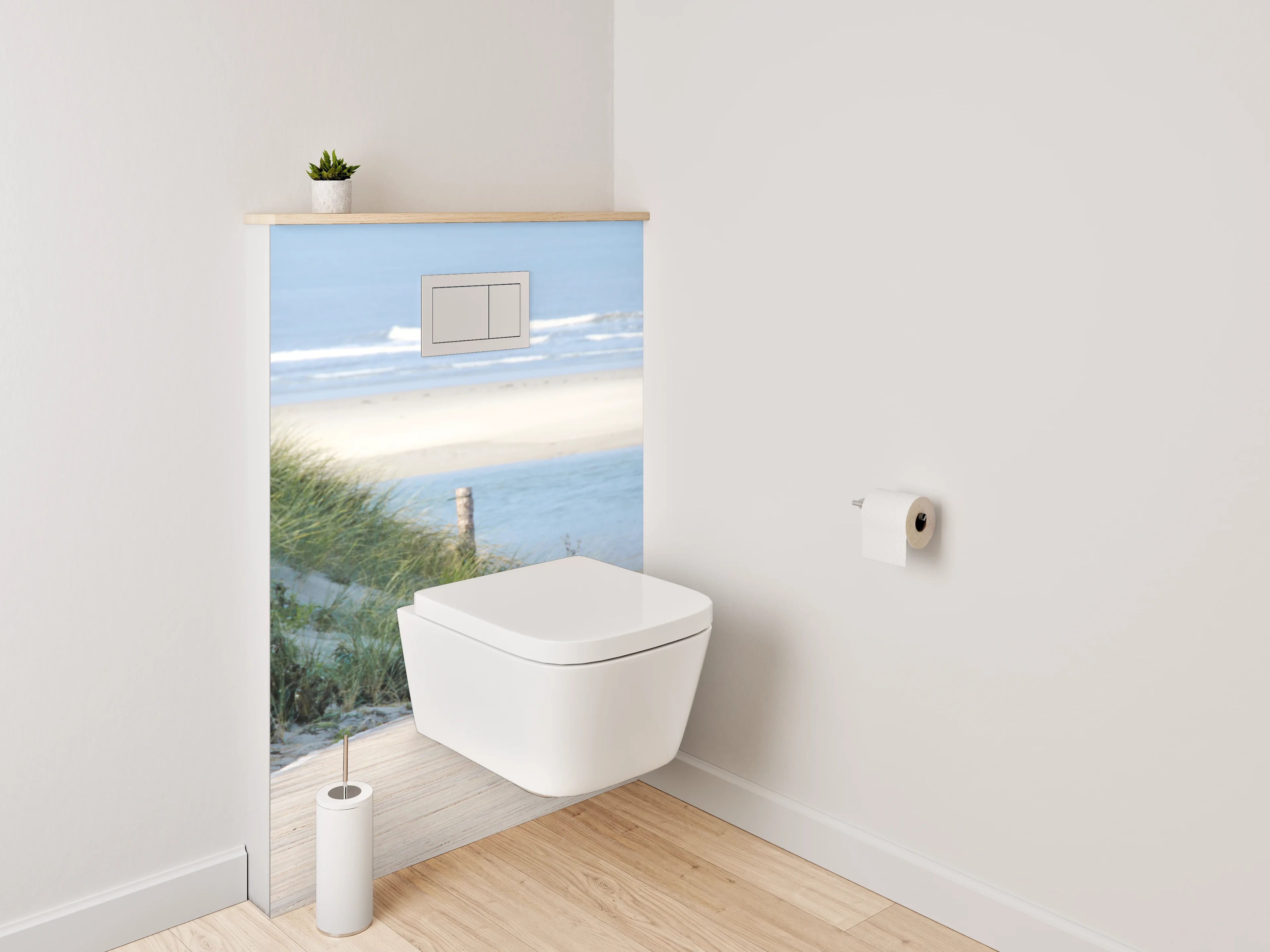 WC-Rückwand - Dünenweg am Strand – Nordseeidylle