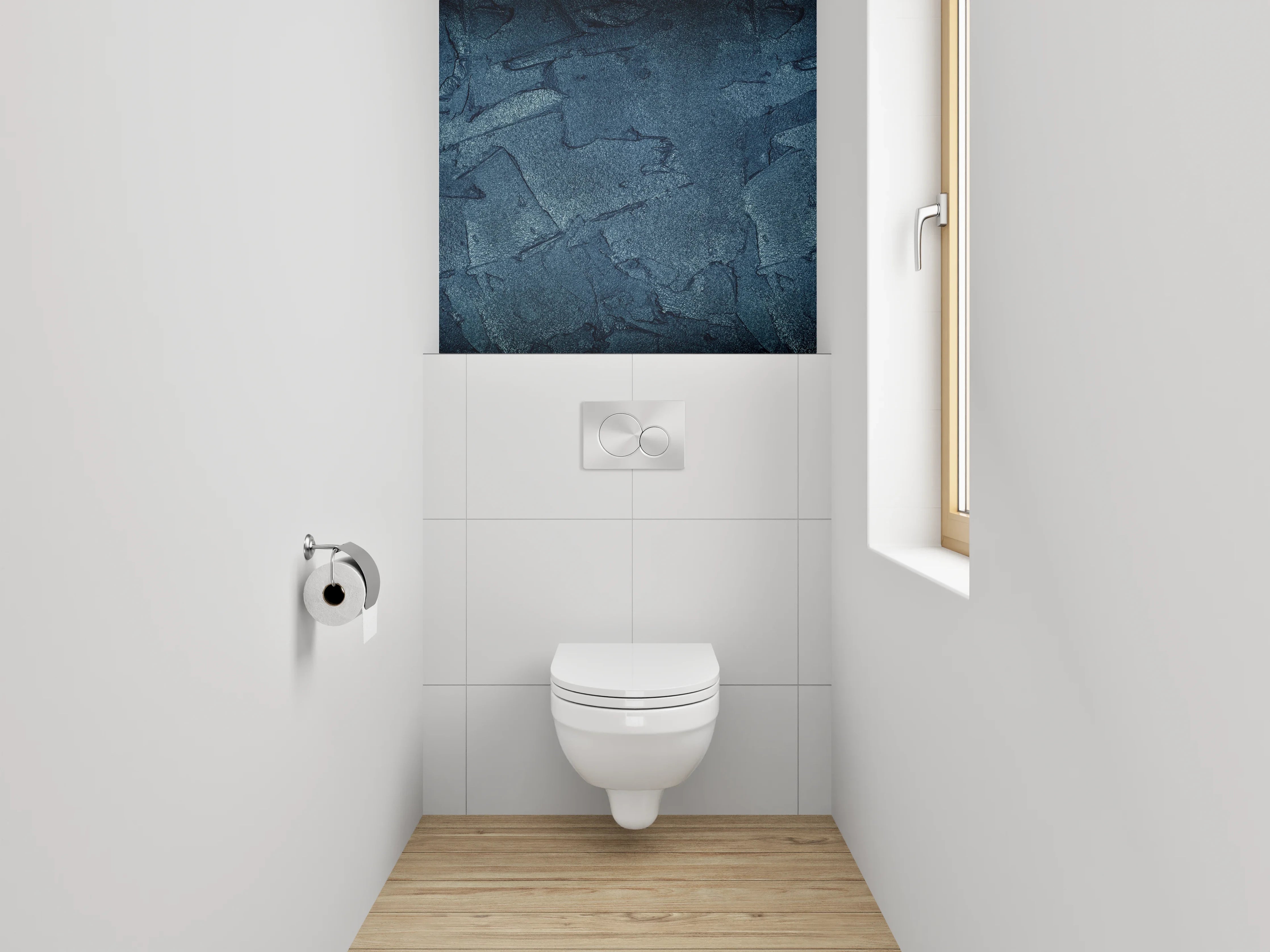 WC-Rückwand - Dunkle Betonoptik Struktur