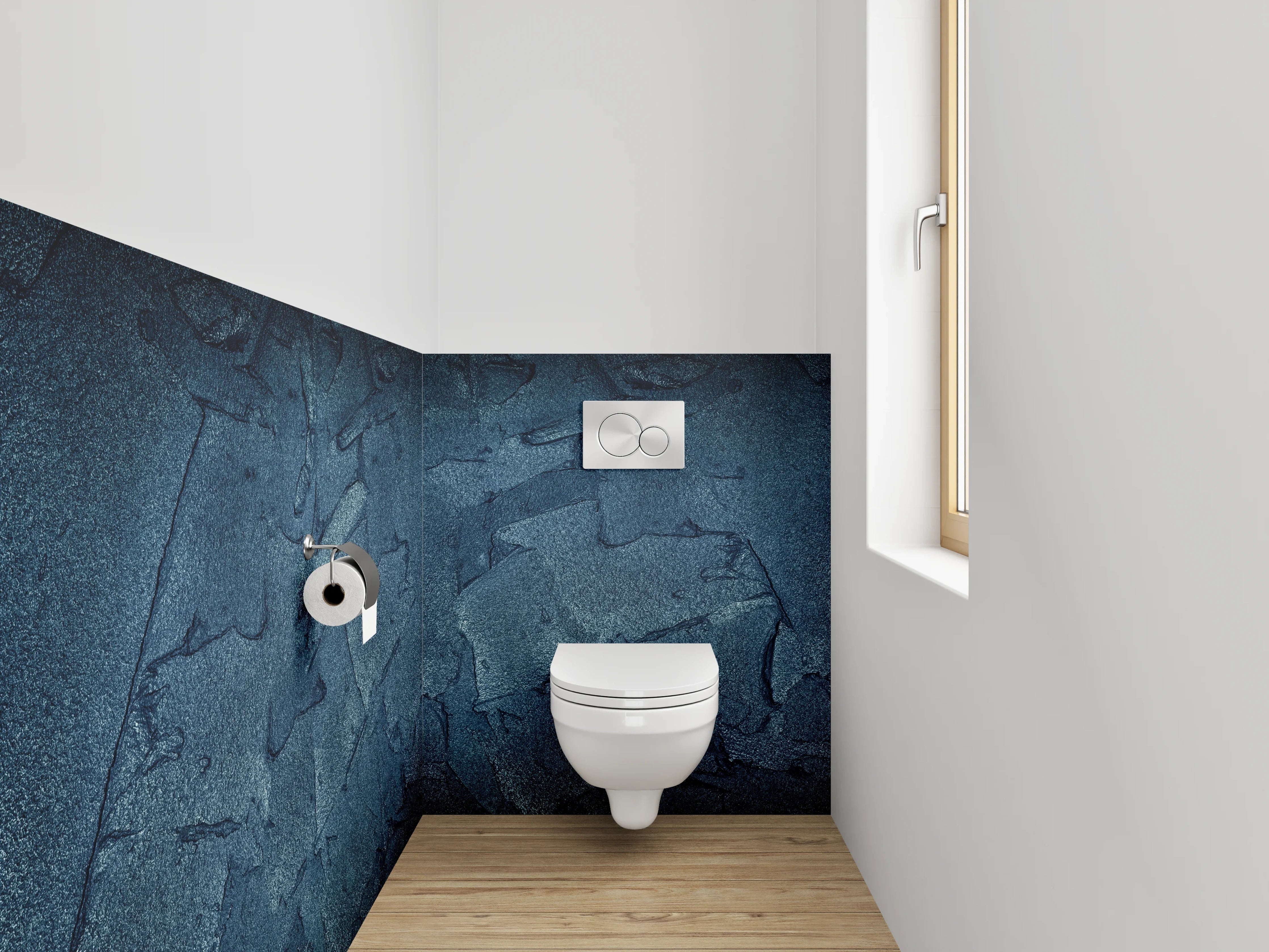 WC-Rückwand - Dunkle Betonoptik Struktur