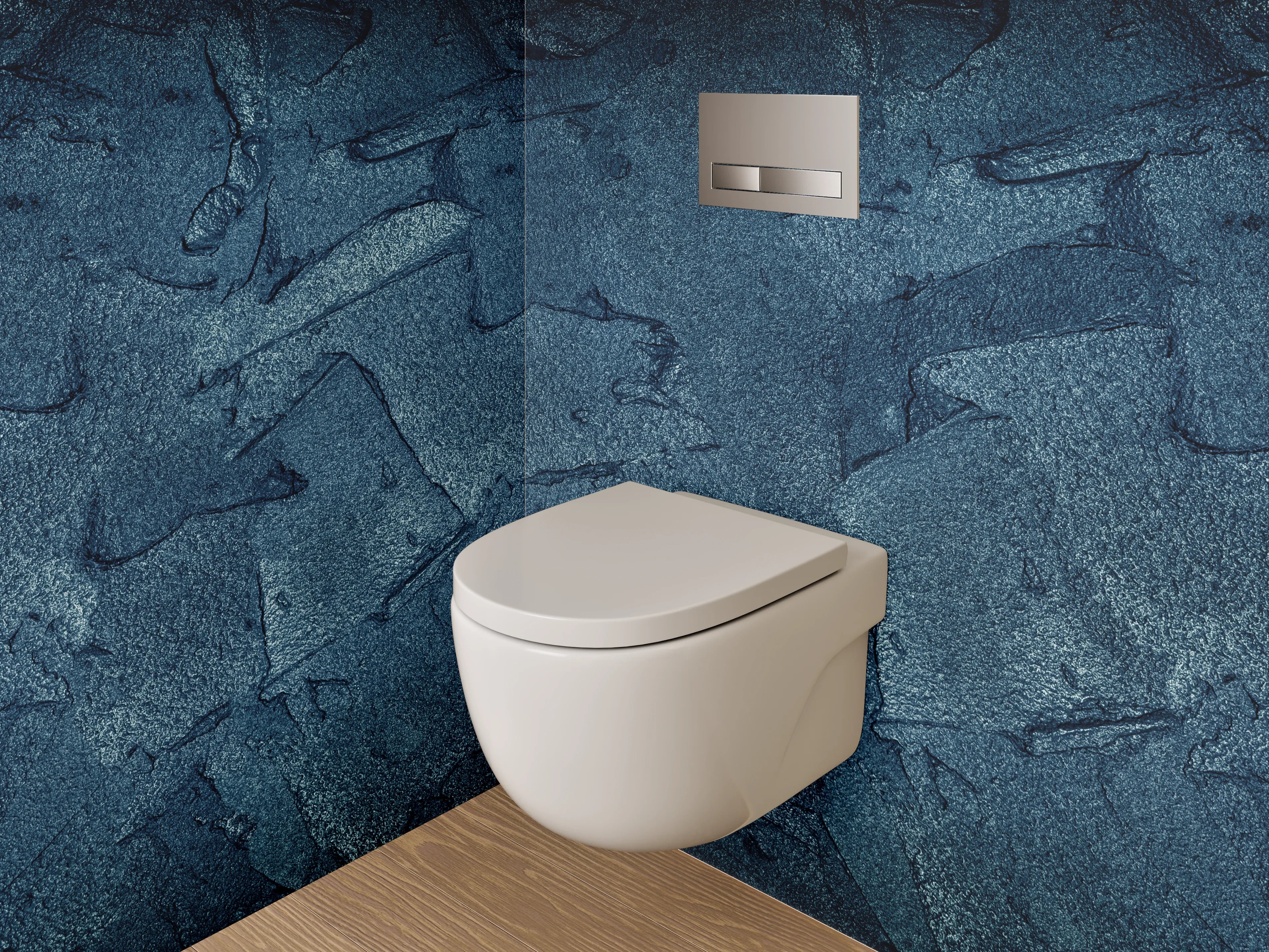 WC-Rückwand - Dunkle Betonoptik Struktur