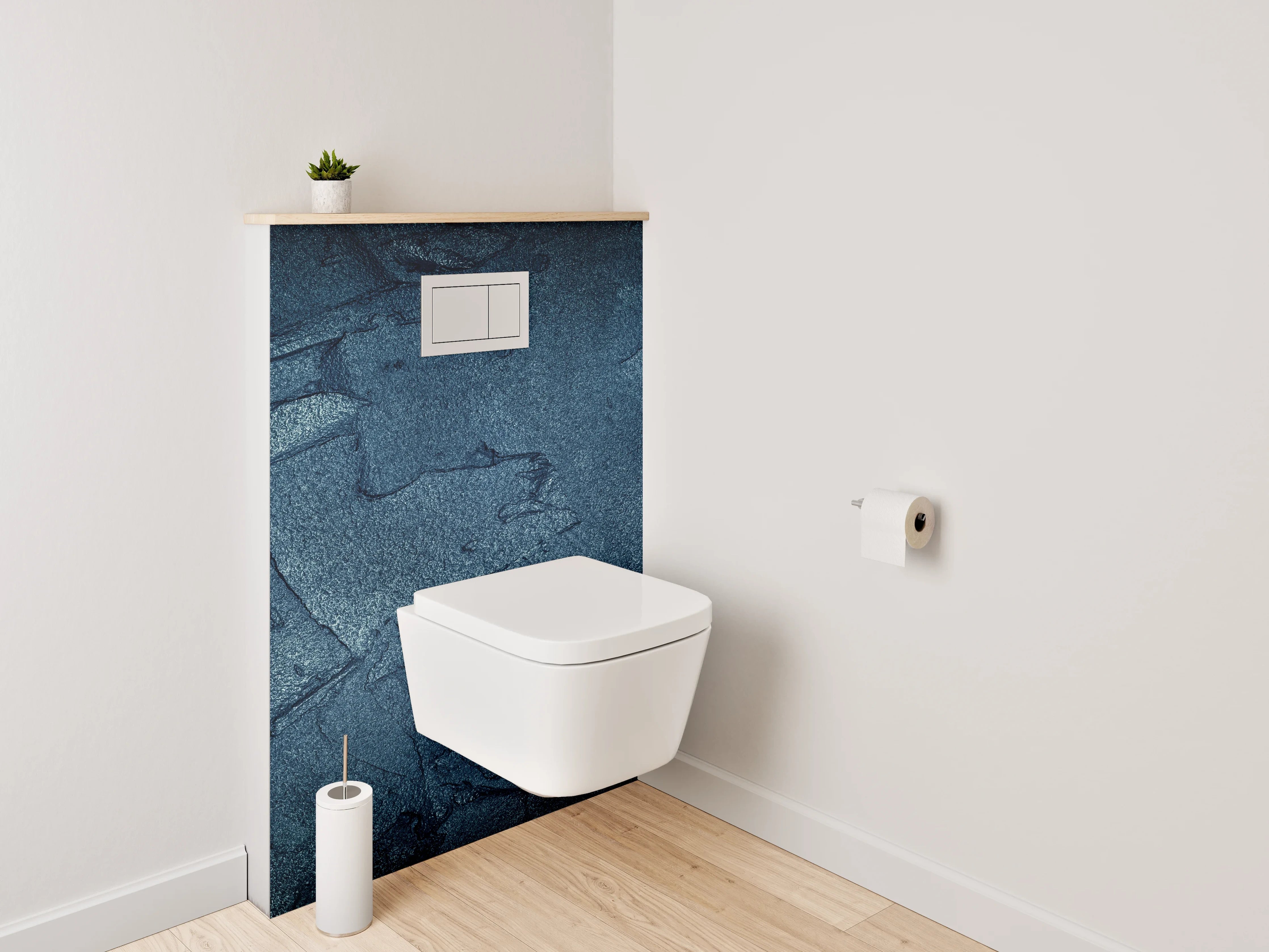 WC-Rückwand - Dunkle Betonoptik Struktur