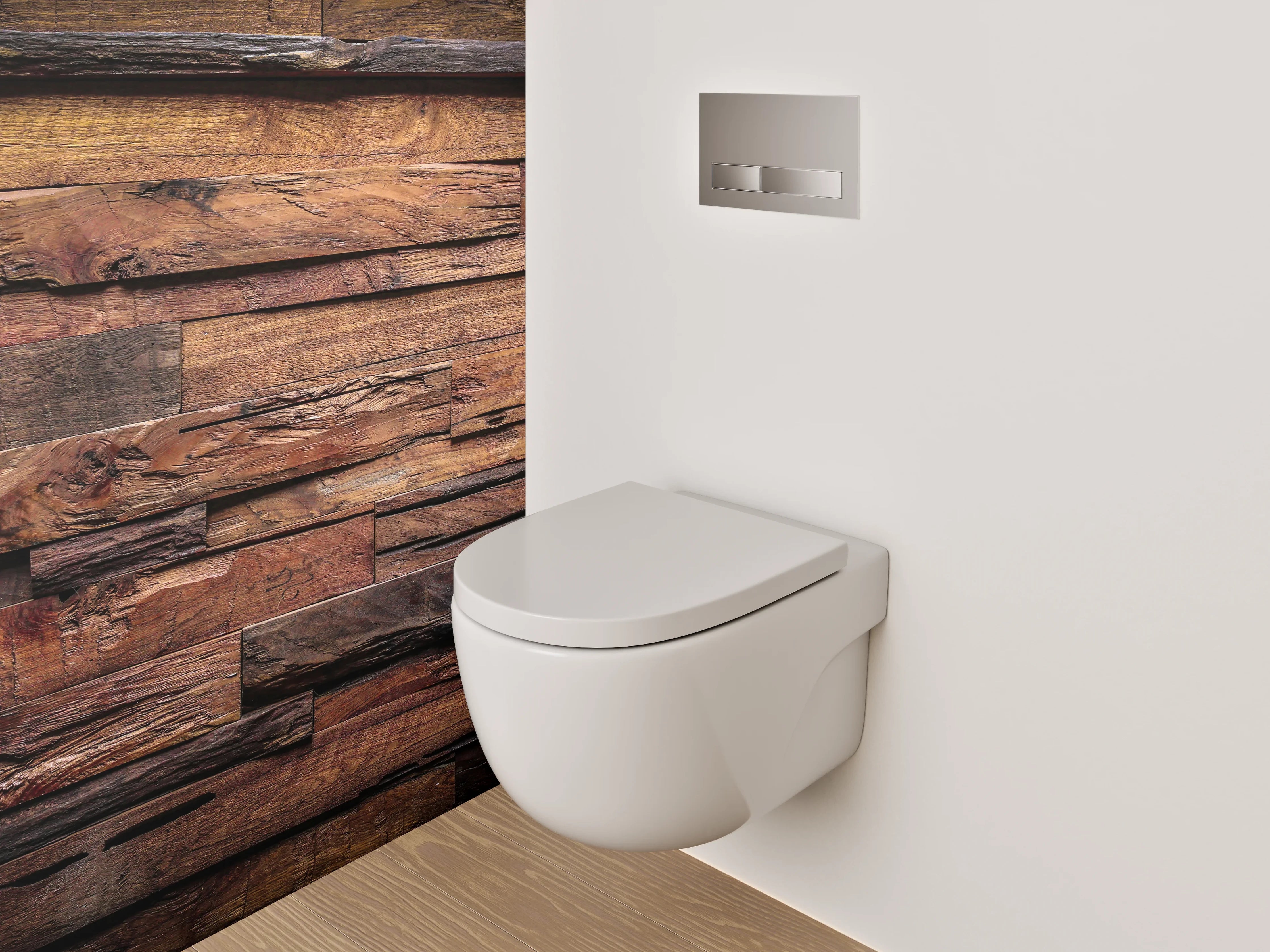 WC-Rückwand - Dunkle Holzstruktur Wanddekor