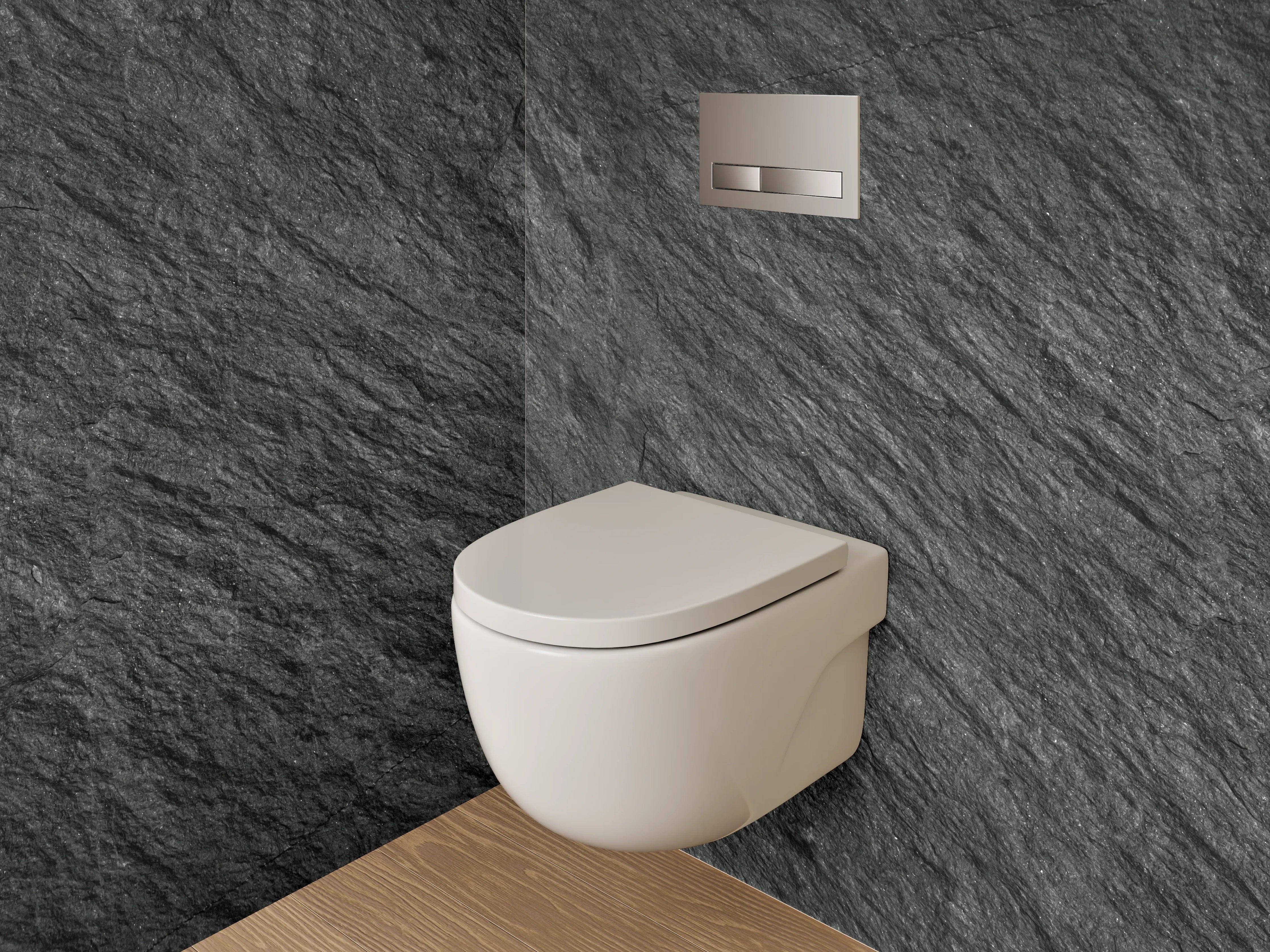 WC-Rückwand - Dunkle Natursteintextur