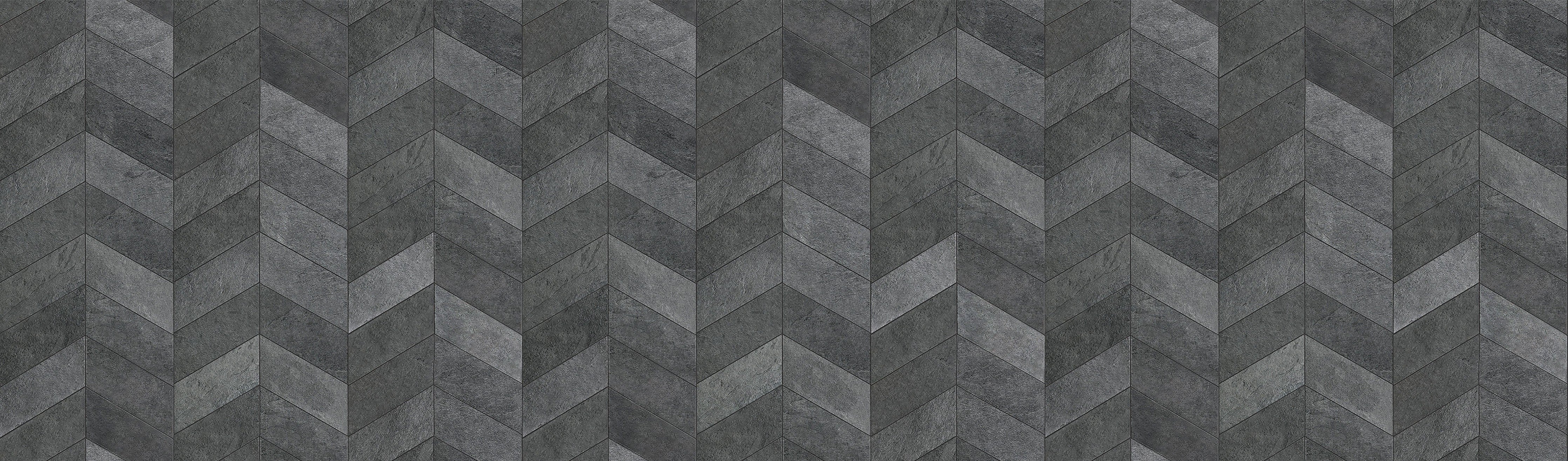 WC-Rückwand-Dunkle Schiefer Chevron-Optik Mosaik