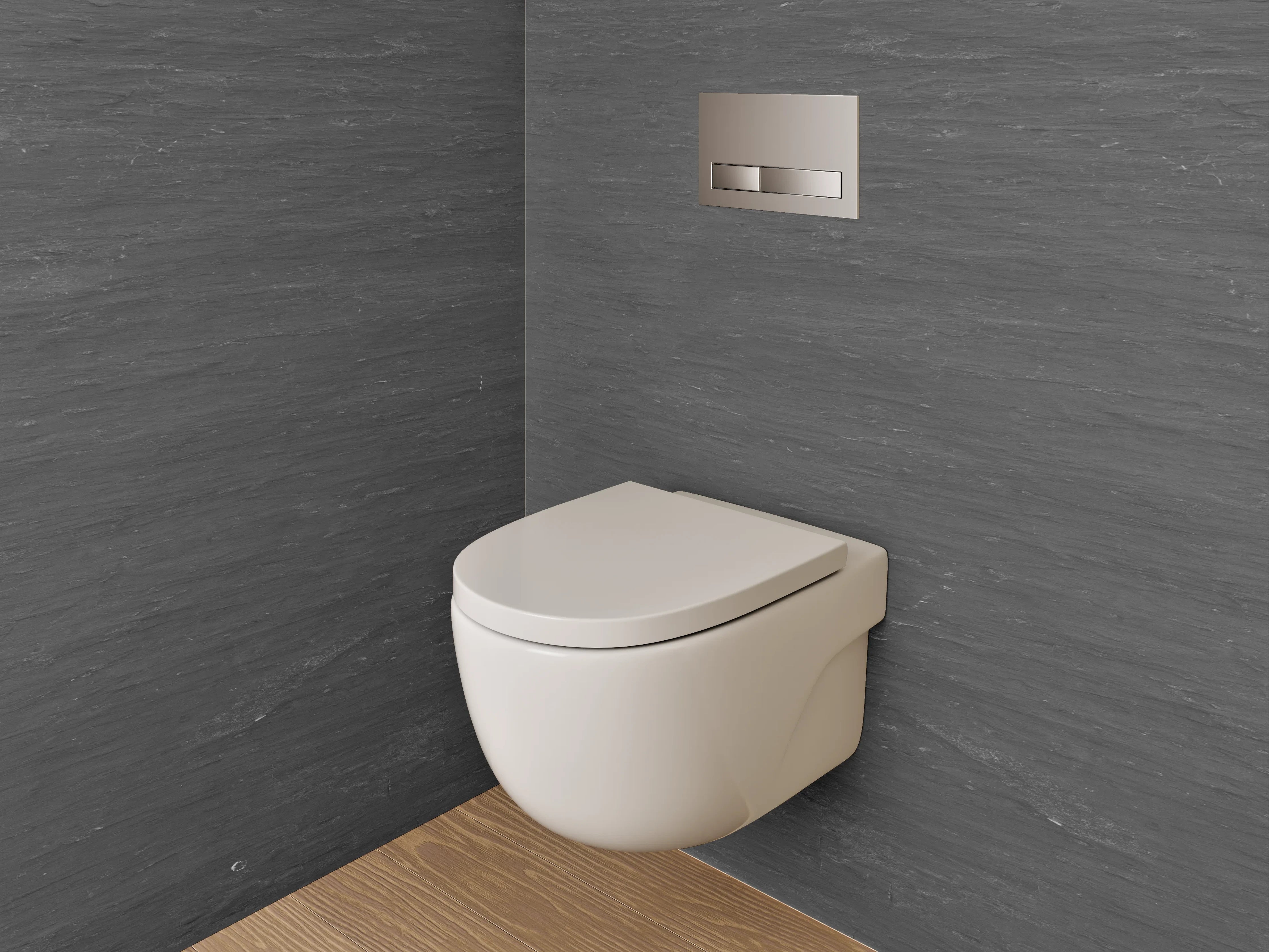 WC-Rückwand - Dunkle Steinoberfläche mit Texturen