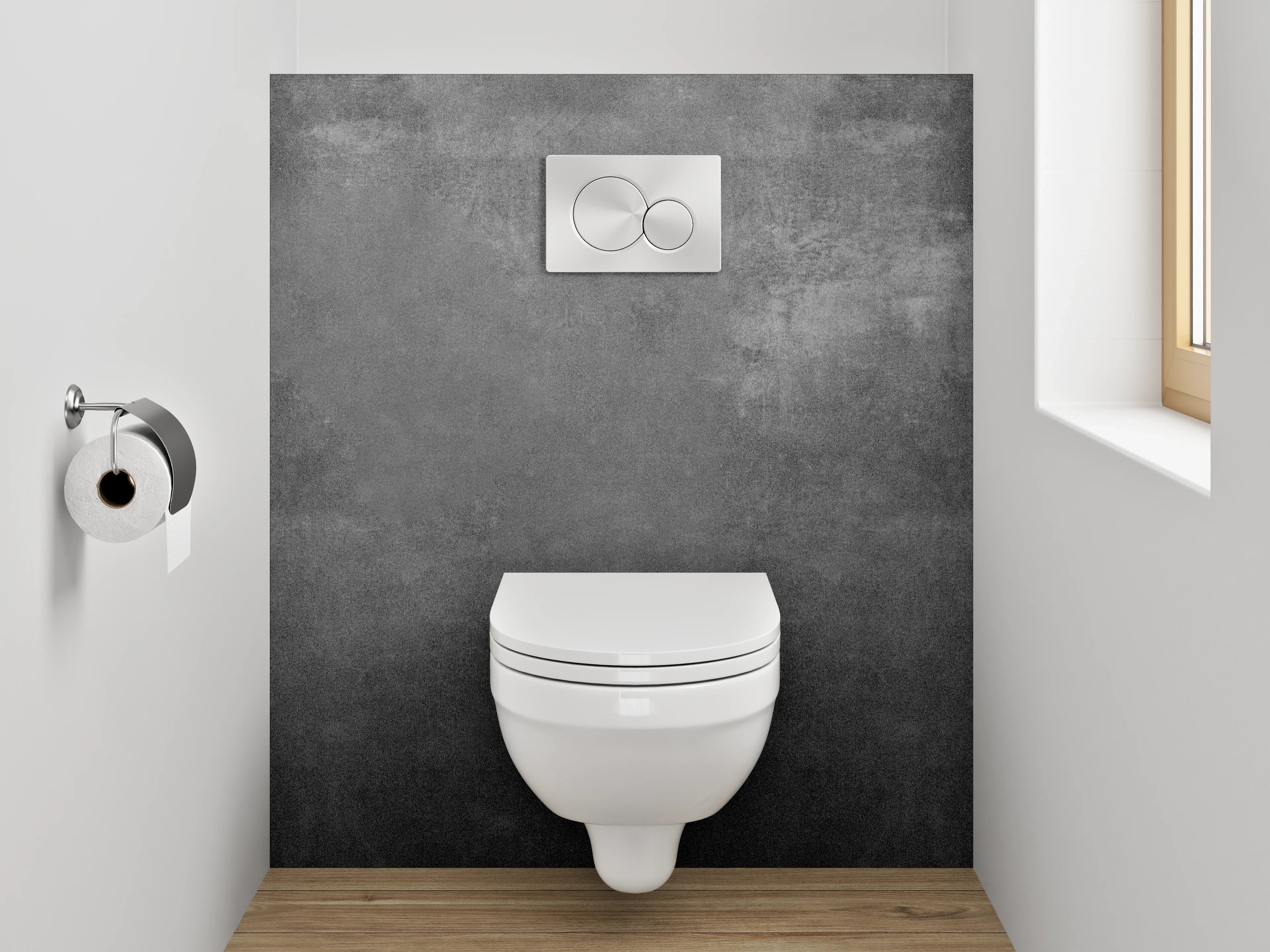 WC-Rückwand - Dunkle Steinoptik Grau Abstrakt