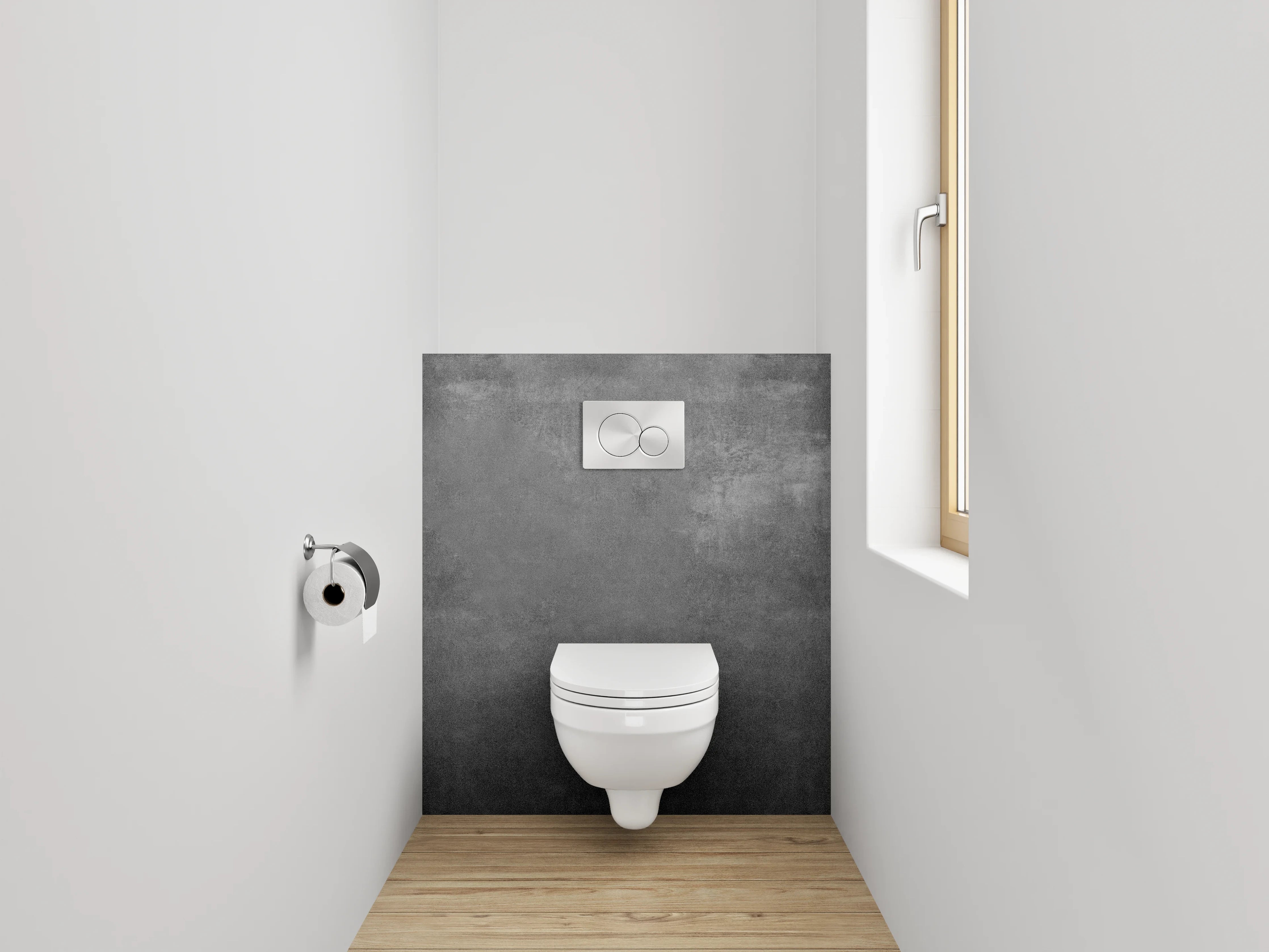 WC-Rückwand - Dunkle Steinoptik Grau Abstrakt