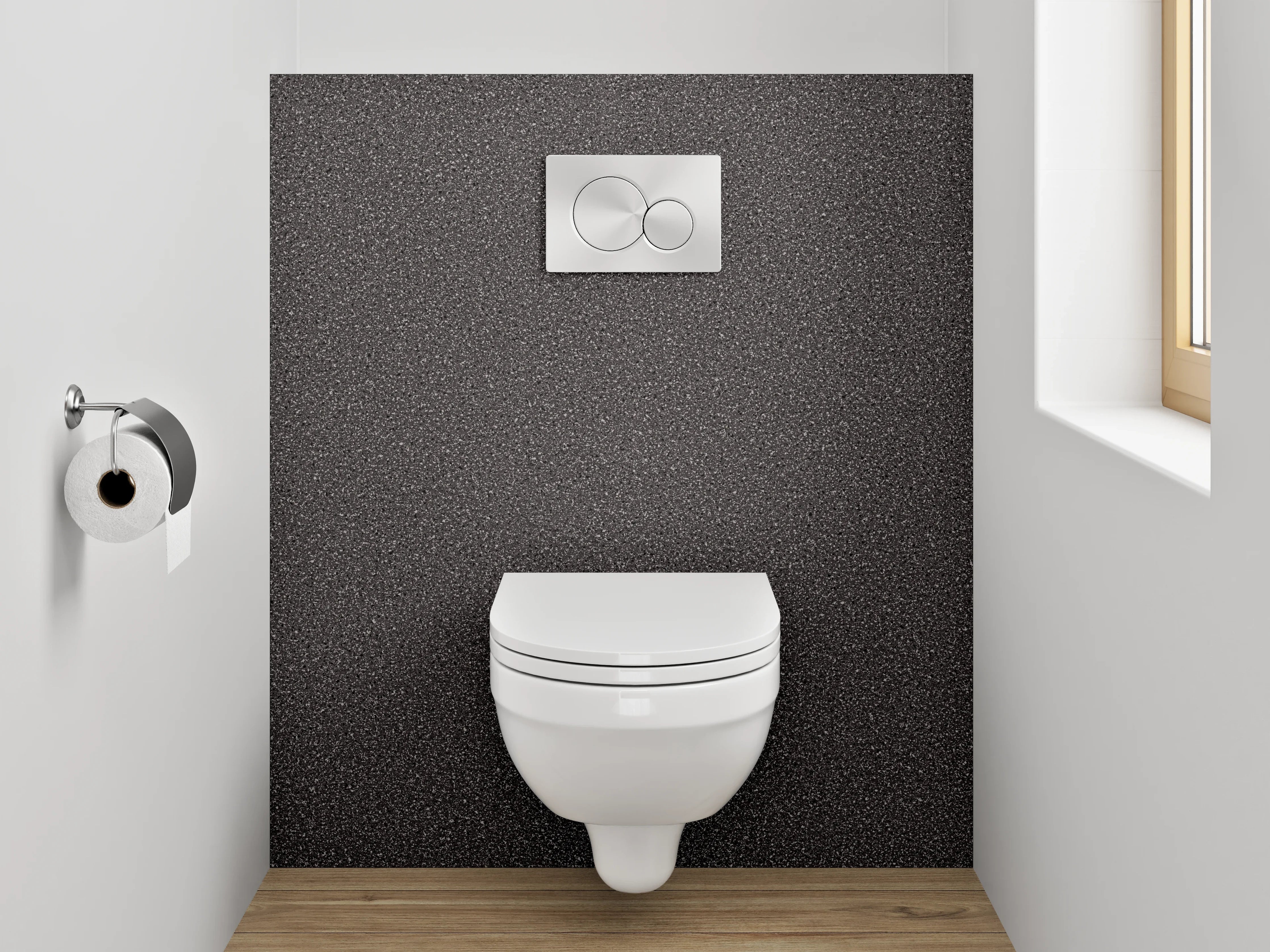 WC-Rückwand - Dunkle Textur mit feinem Muster