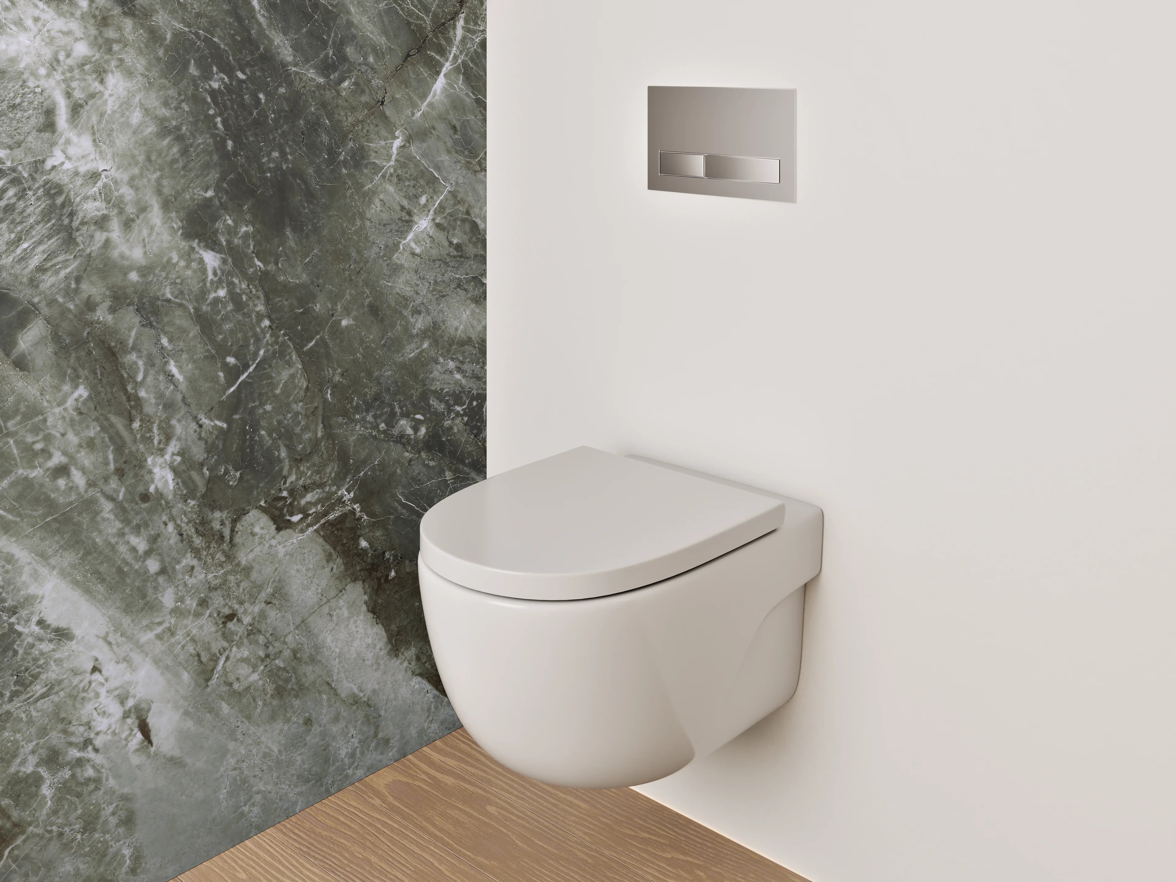 WC-Rückwand - Dunkler Marmor-Look Fliese
