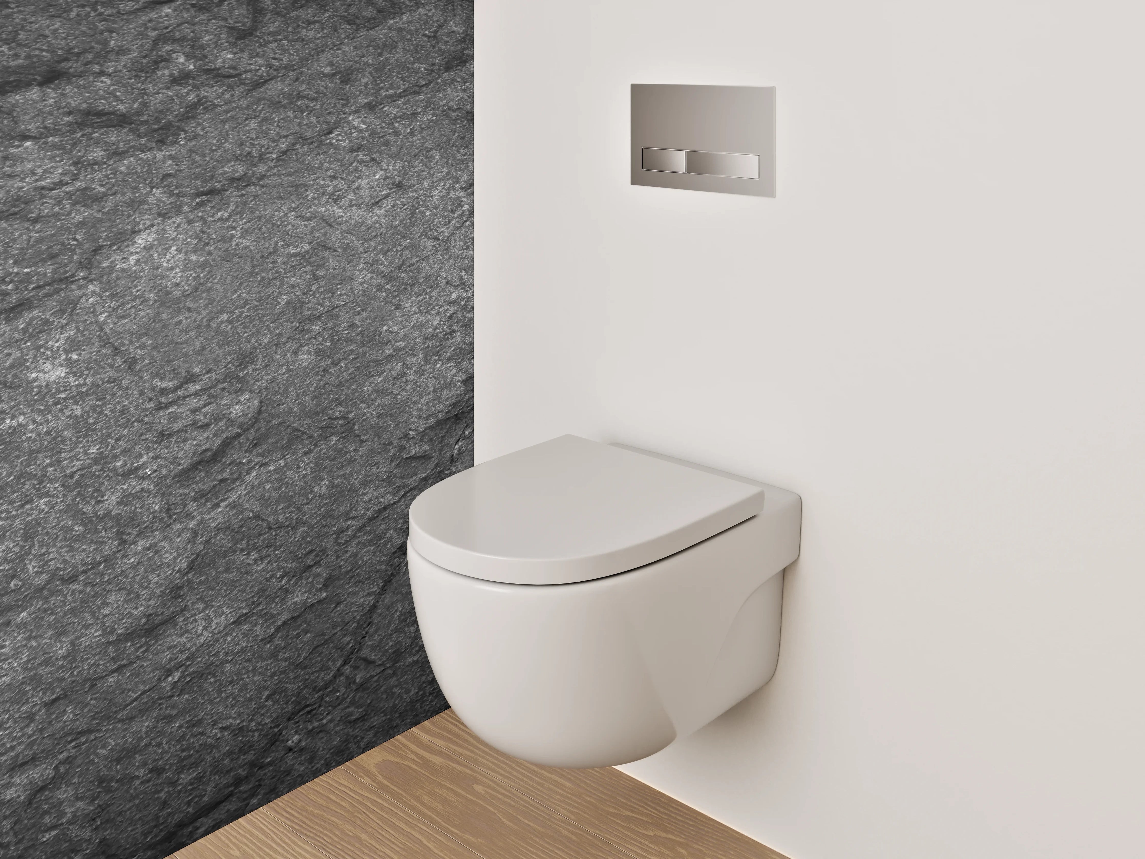 WC-Rückwand - Dunkler Schiefer Struktur – Elegant und zeitlos
