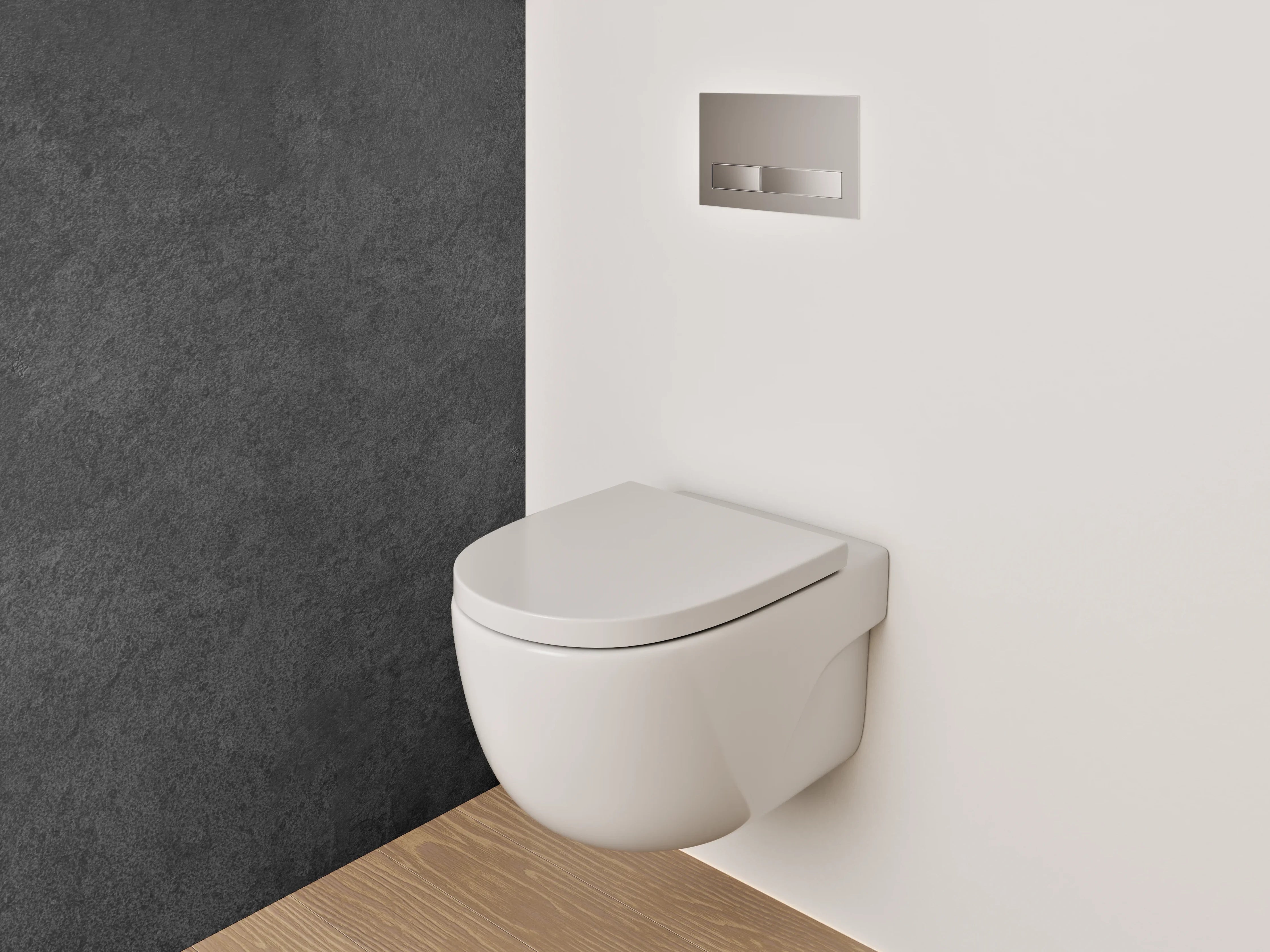 WC-Rückwand - Dunkler Stein-Look für dein Bad