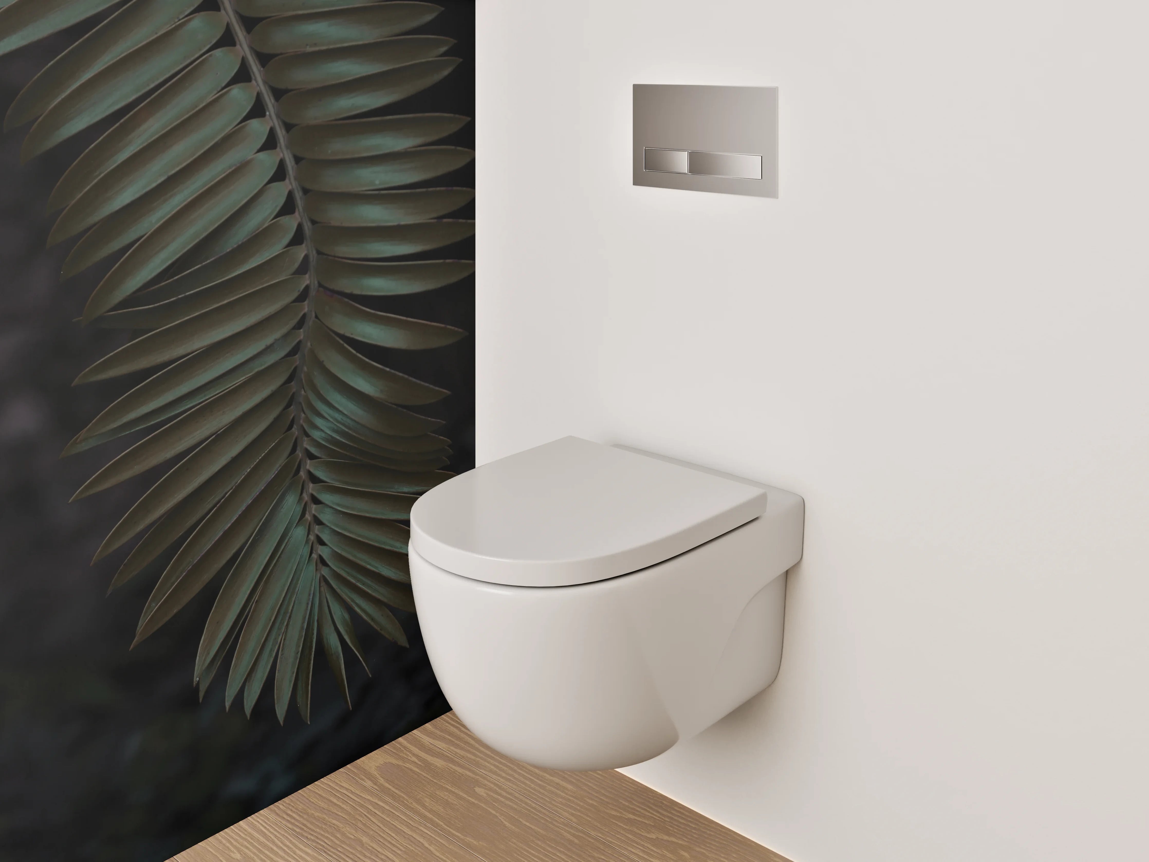 WC-Rückwand - Dunkles Palmenblatt Detail Naturfoto