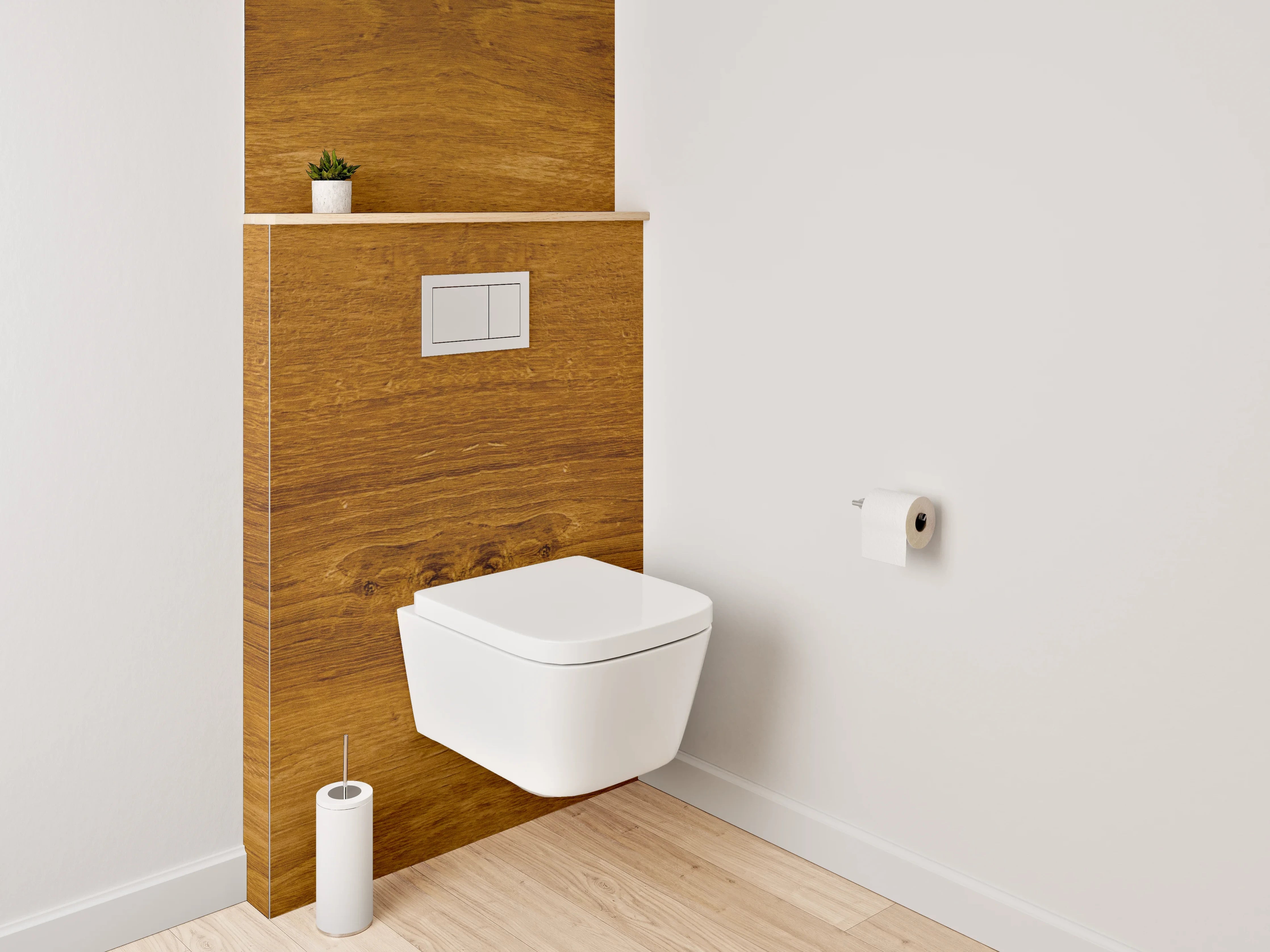 WC-Rückwand - Echtholzoptik Braun – Edle Holzmaserung