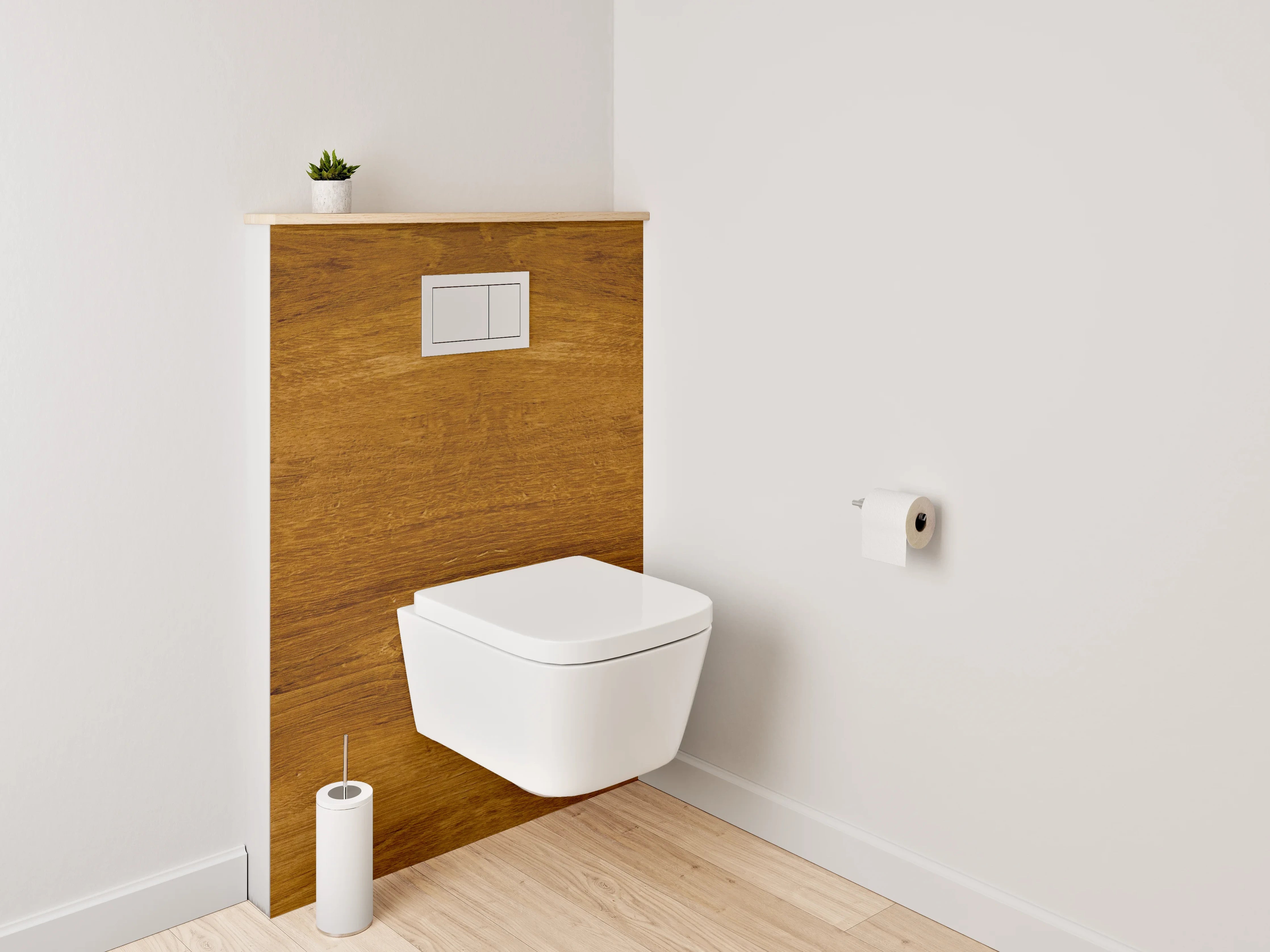 WC-Rückwand - Echtholzoptik Braun – Edle Holzmaserung